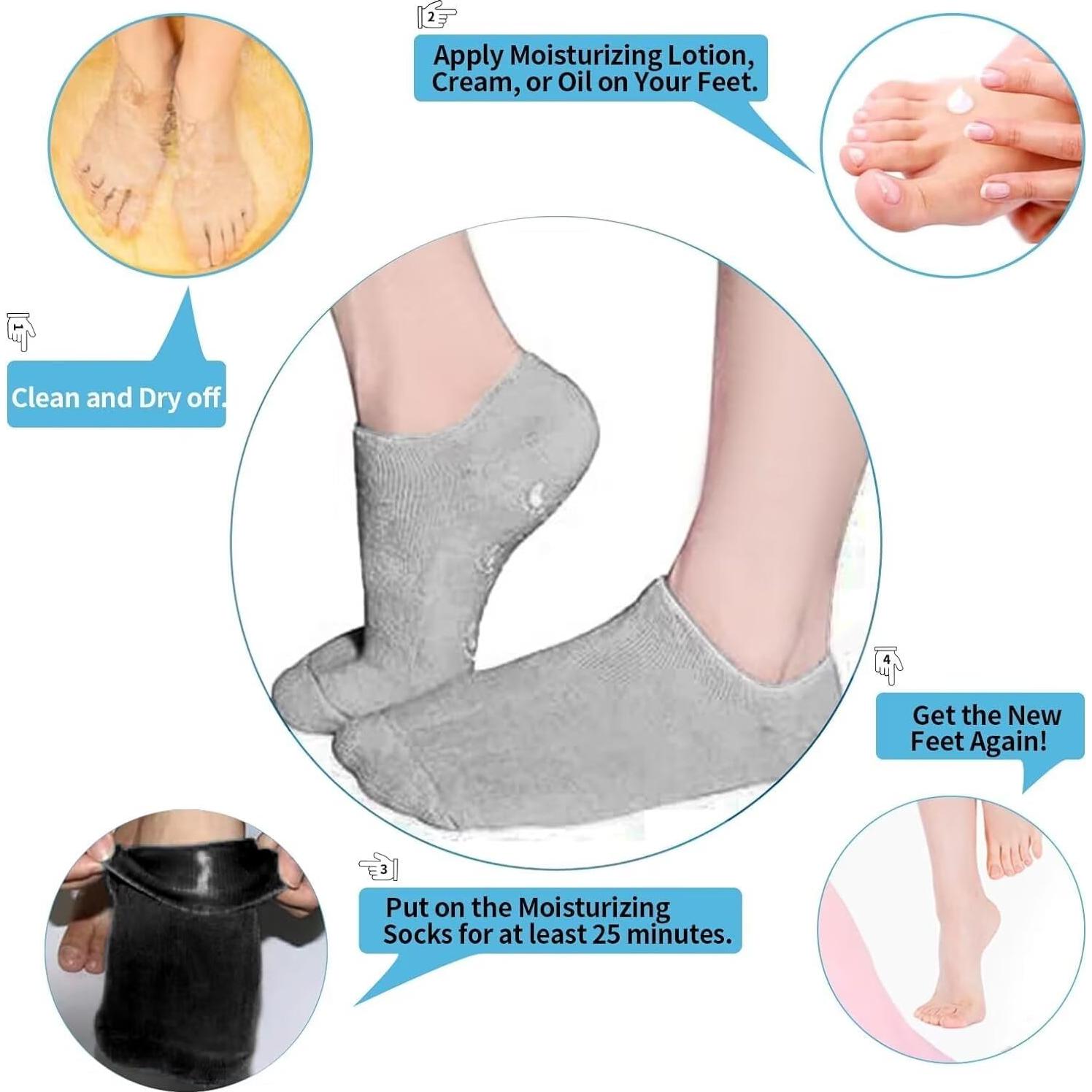 Calcetines de Gel Hidratantes SZCQ para Pies Secos y Agrietados