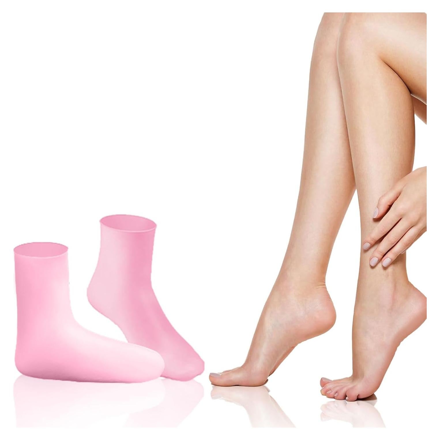 Calcetines de Silicona Hidratantes Zxfuture para Mujeres - Rosa