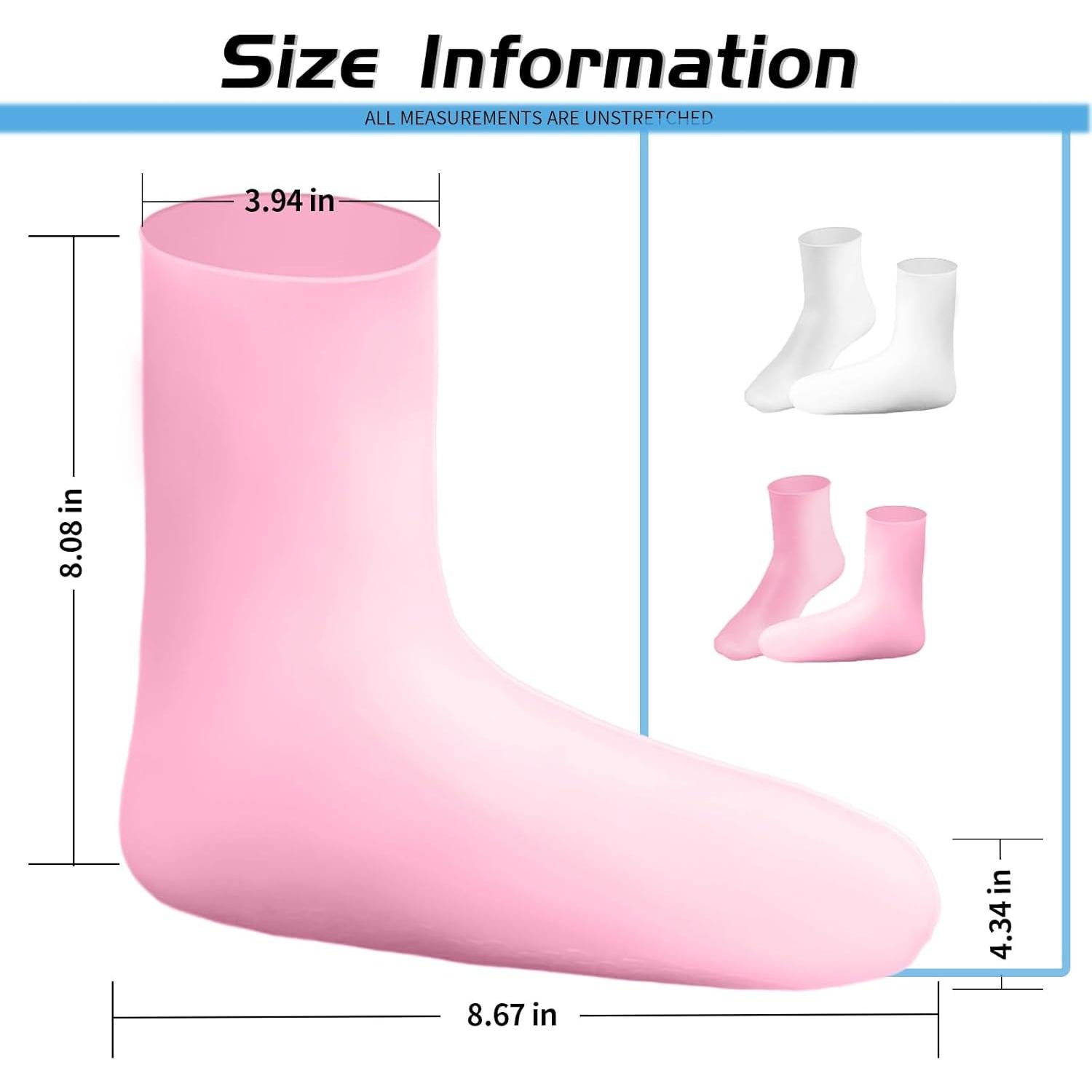 Calcetines de Silicona Hidratantes Zxfuture para Mujeres - Rosa