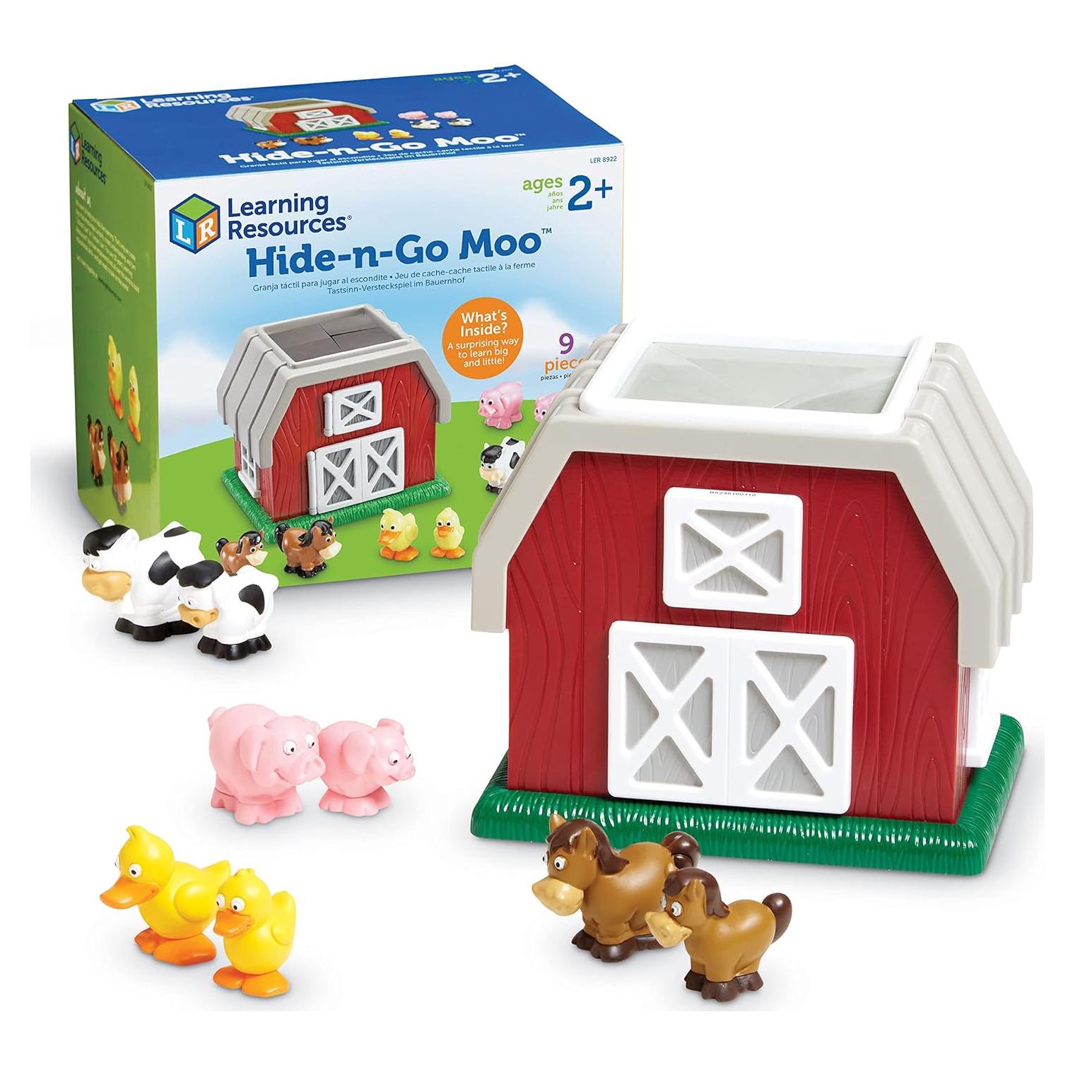 Learning Resources Esconde-Y-Ve Moo Juguete Granja 9 Piezas