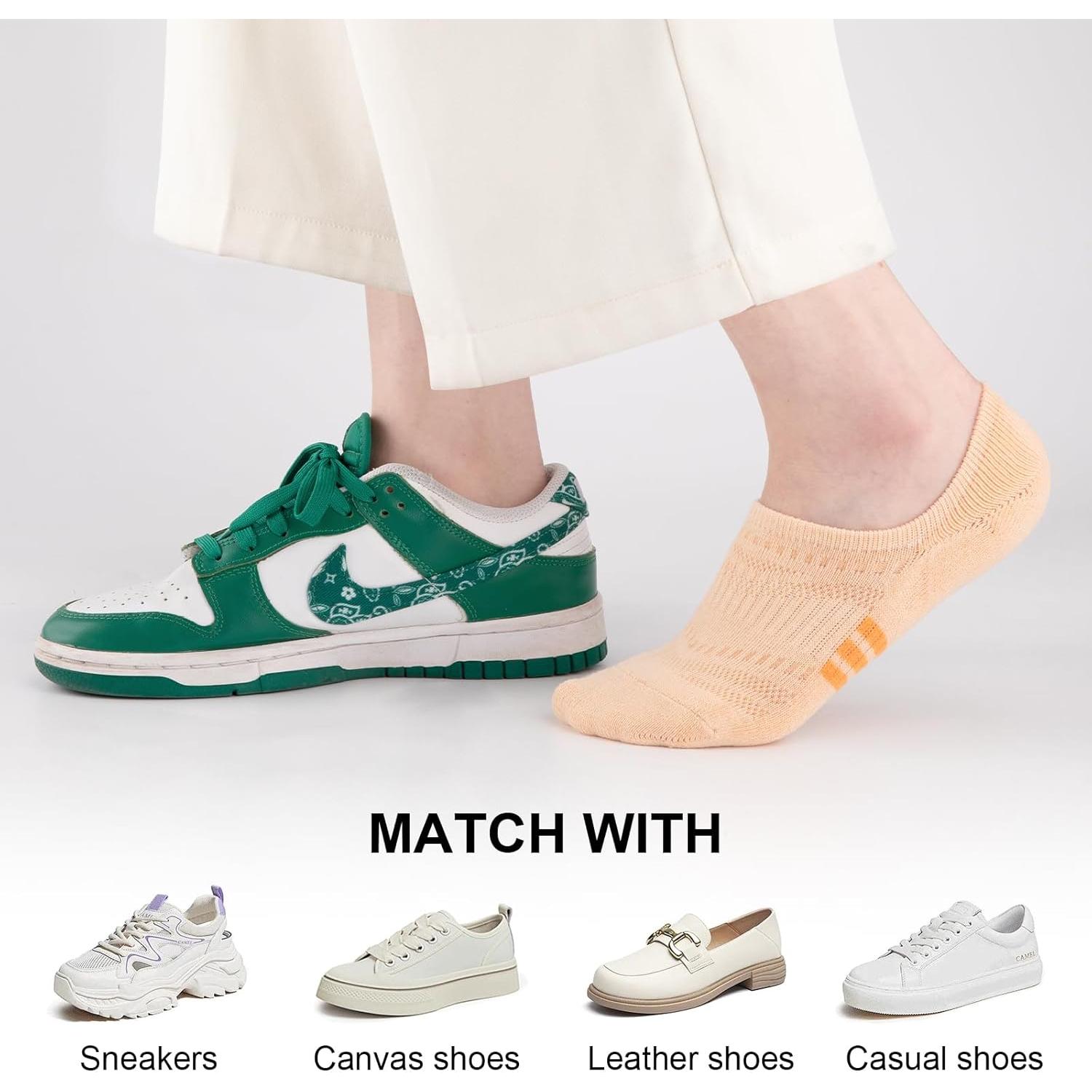 Calcetines Invisibles COOPLUS para Mujeres - 6 Pares Multicolor