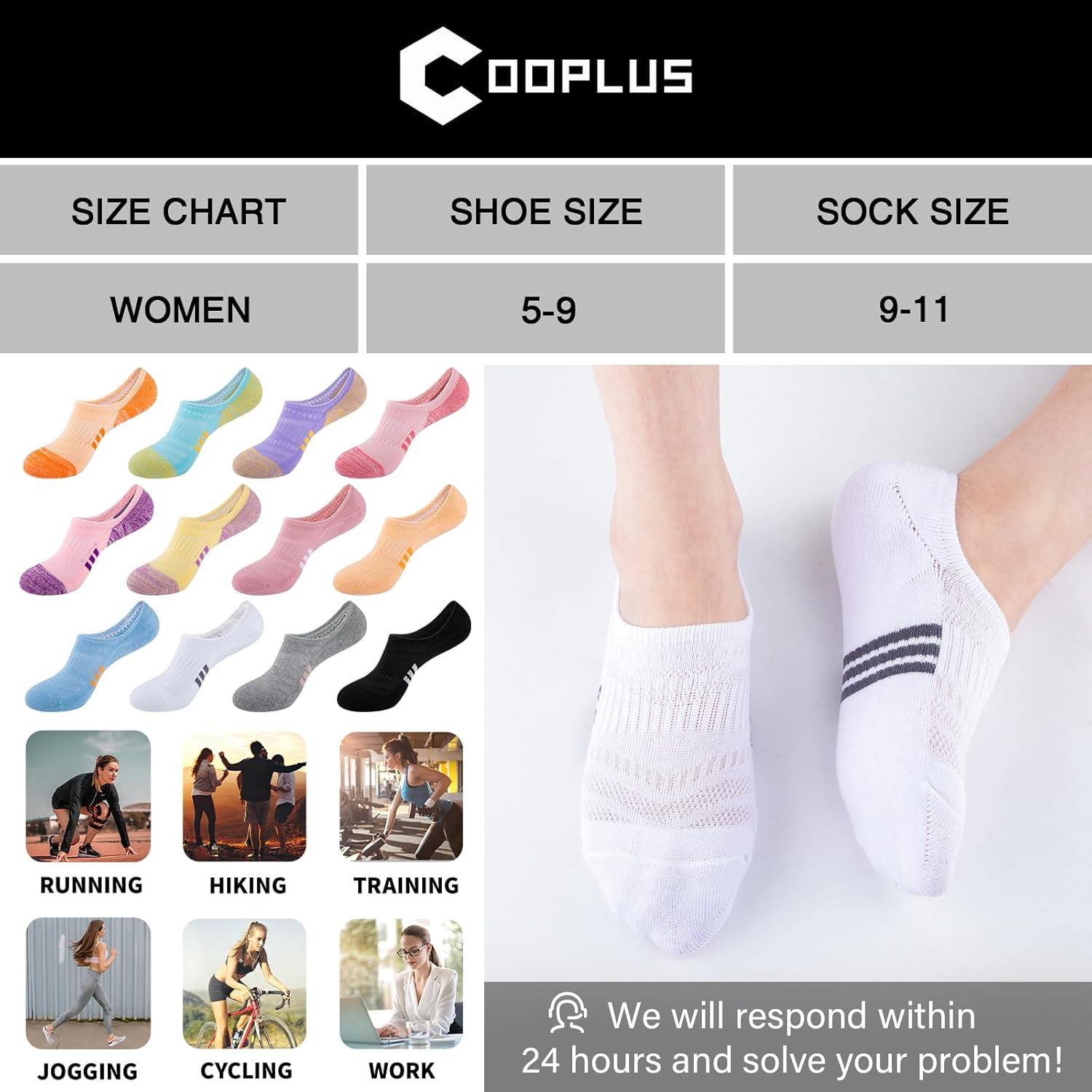 Calcetines Invisibles COOPLUS para Mujeres - 6 Pares Multicolor