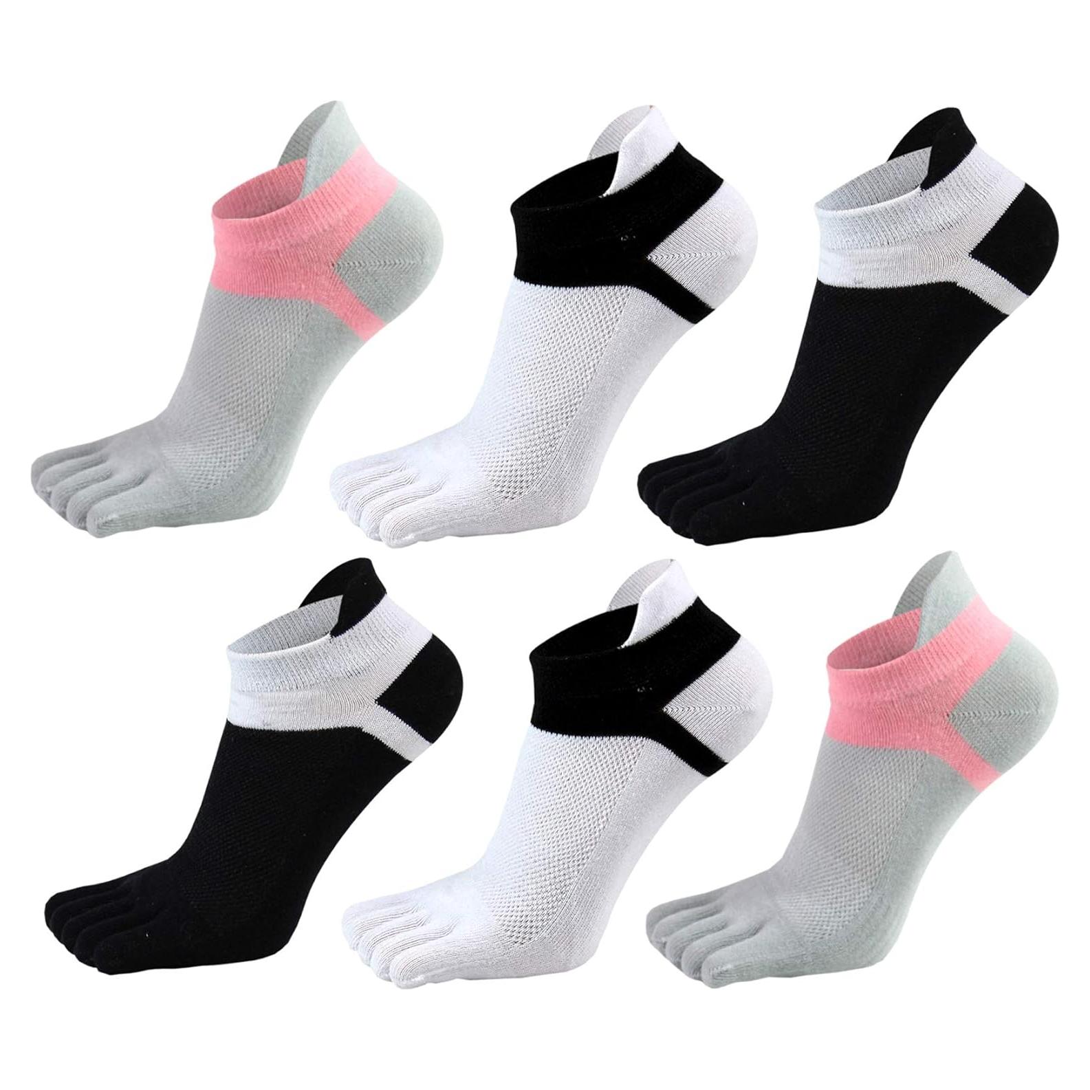 Calcetines de Dedo Fasot para Mujeres 6 Paquetes Transpirables