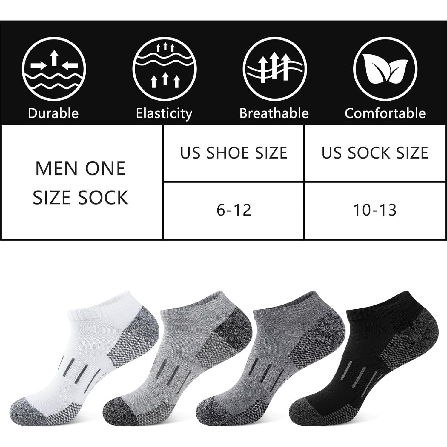 Calcetines Deportivos Heatuff para Hombre con Compresión 6 Paquetes