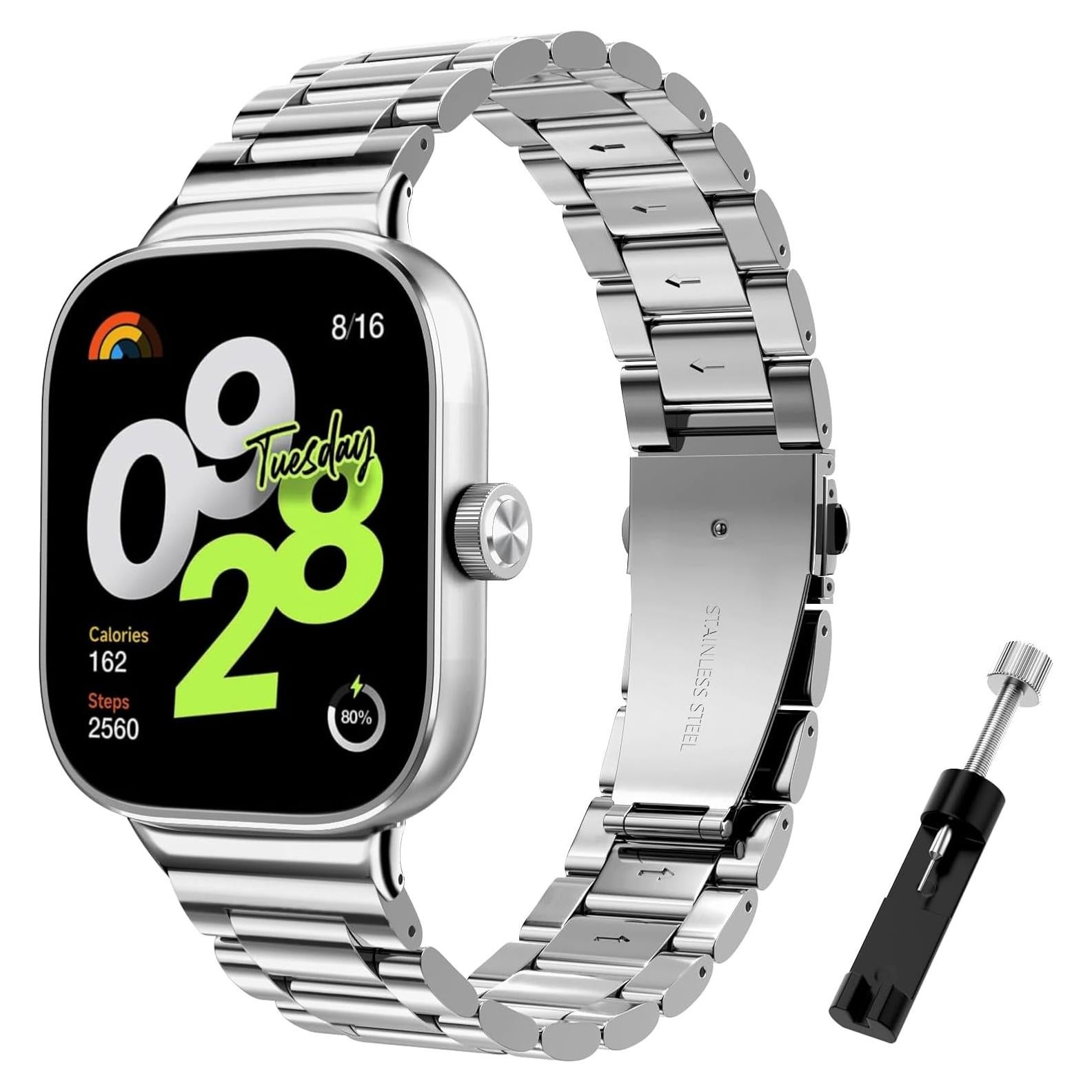 TiMOVO Banda Acero Inoxidable para Xiaomi Redmi Watch 4