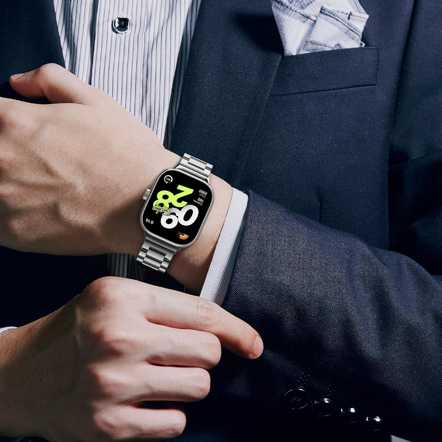 TiMOVO Banda Acero Inoxidable para Xiaomi Redmi Watch 4