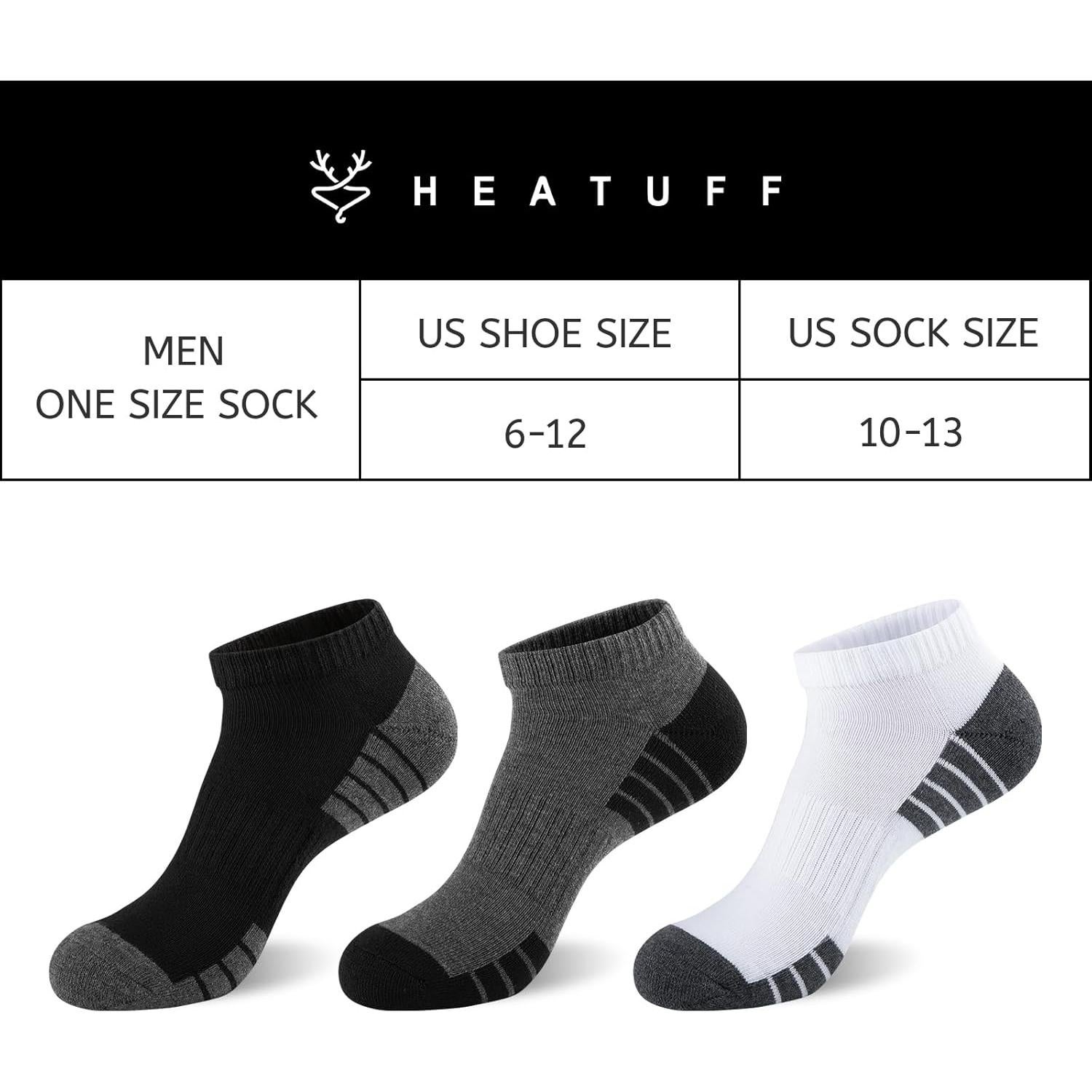 Calcetines de Tobillo Acolchados Heatuff para Hombres - 7 Pares