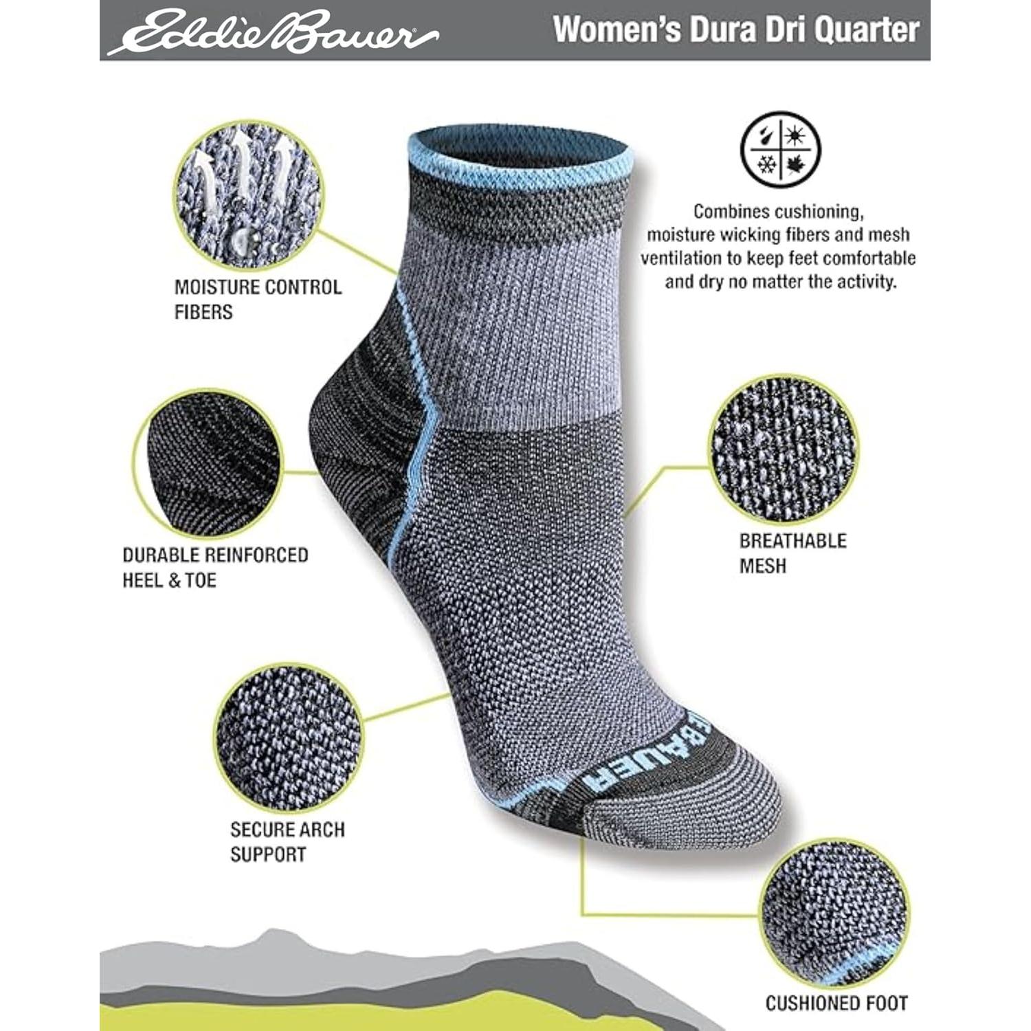 Calcetines Dura Dri para Mujeres Eddie Bauer - 6 Pares Medianos