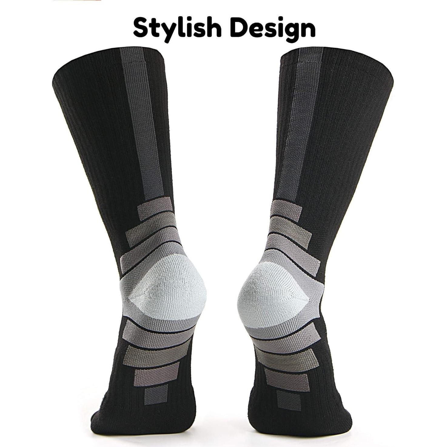 Calcetines atléticos para hombres 3 pares con soporte de arco