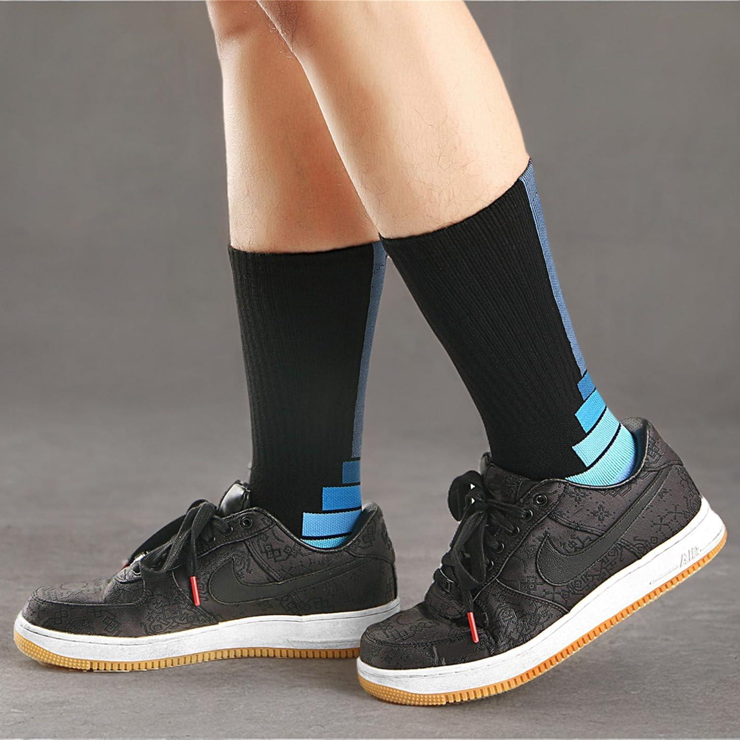 Calcetines atléticos para hombres 3 pares con soporte de arco