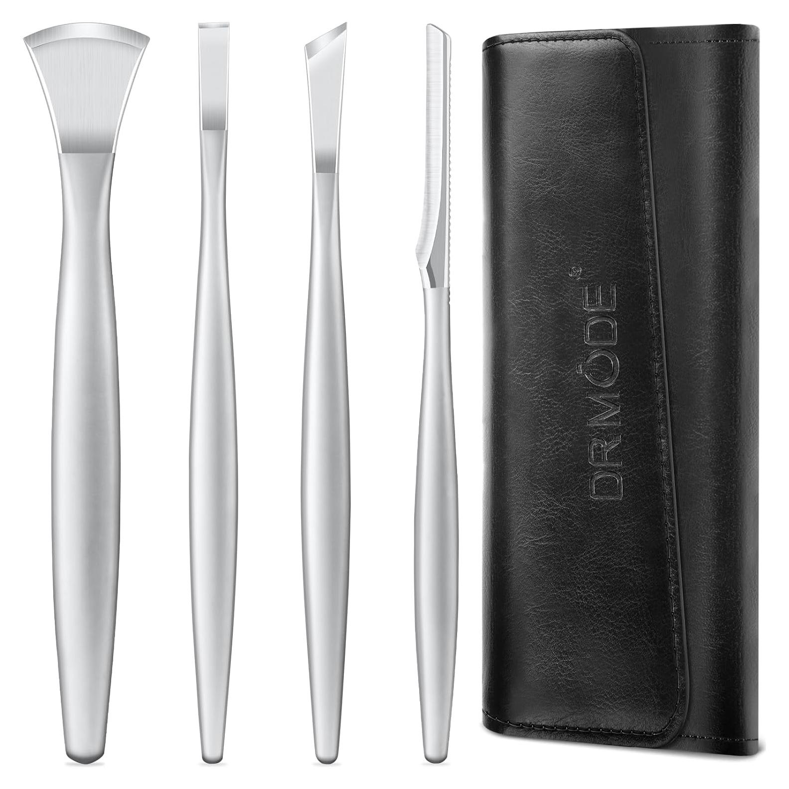 Juego de Pedicura Profesional DRMODE 4 Piezas Acero Inoxidable