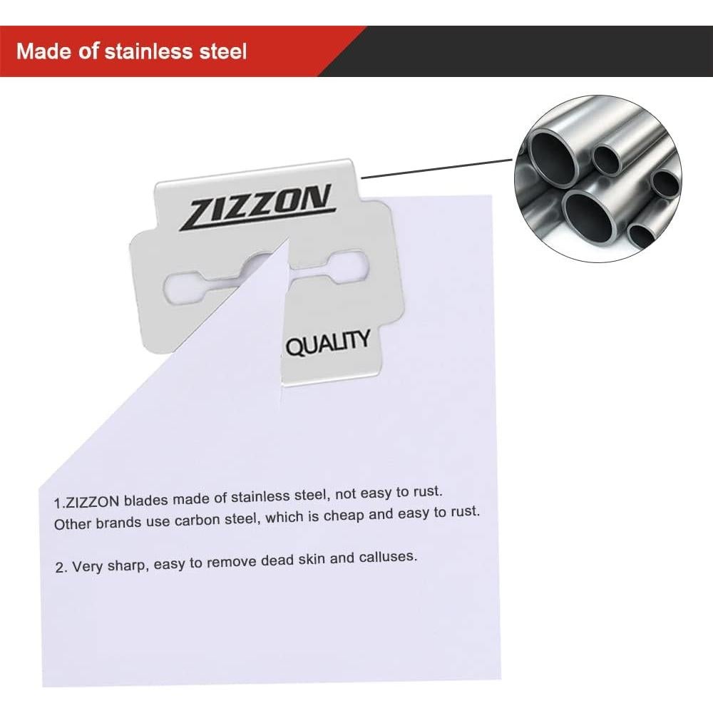 Cuchillas de Repuesto ZIZZON para Raspador de Callos 100 Pzas