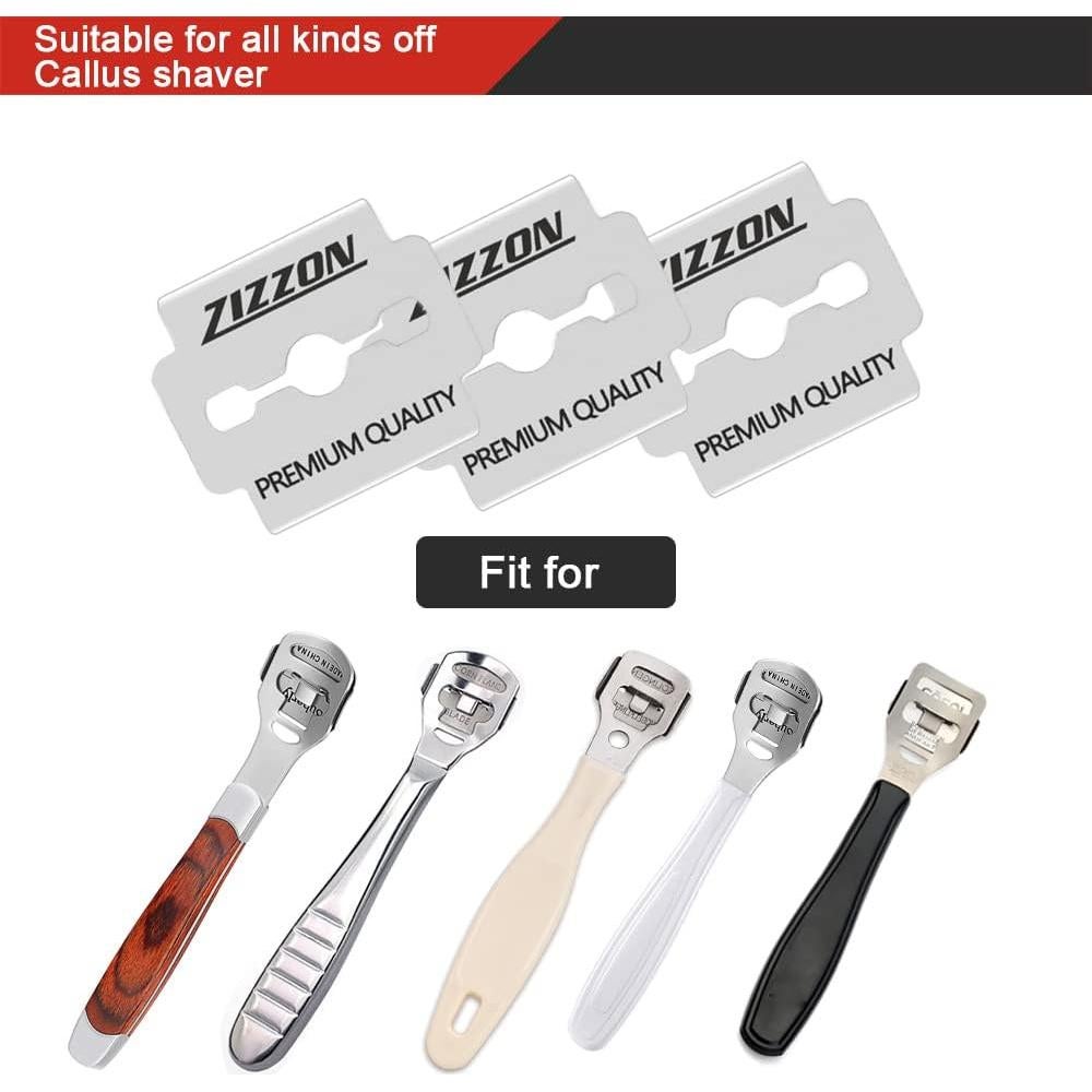 Cuchillas de Repuesto ZIZZON para Raspador de Callos 100 Pzas