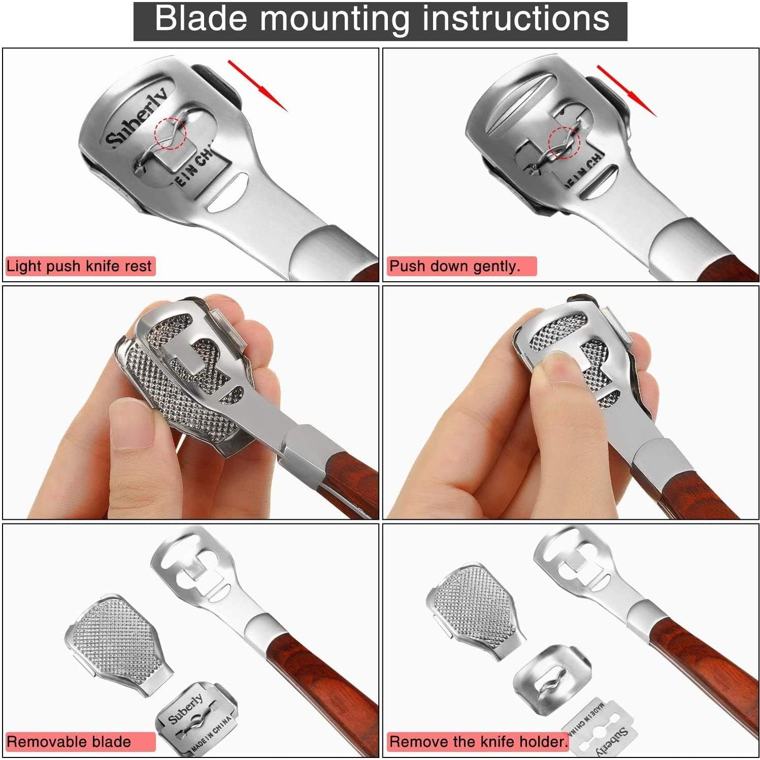 Cortador de Callos YIMART con 10 Cuchillas Acero Inoxidable