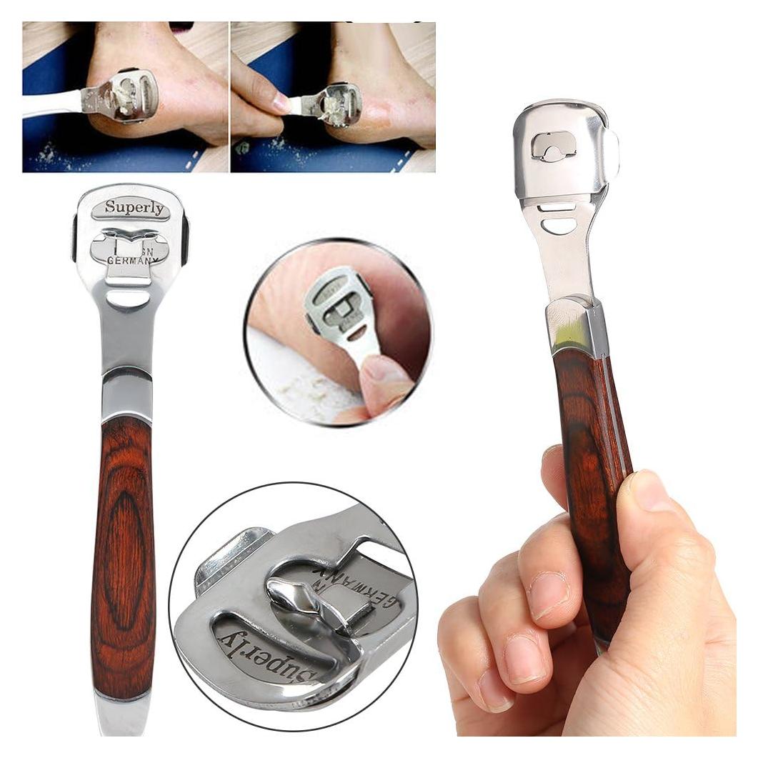 Raspador de pies TMISHION de acero inoxidable con cuchillas