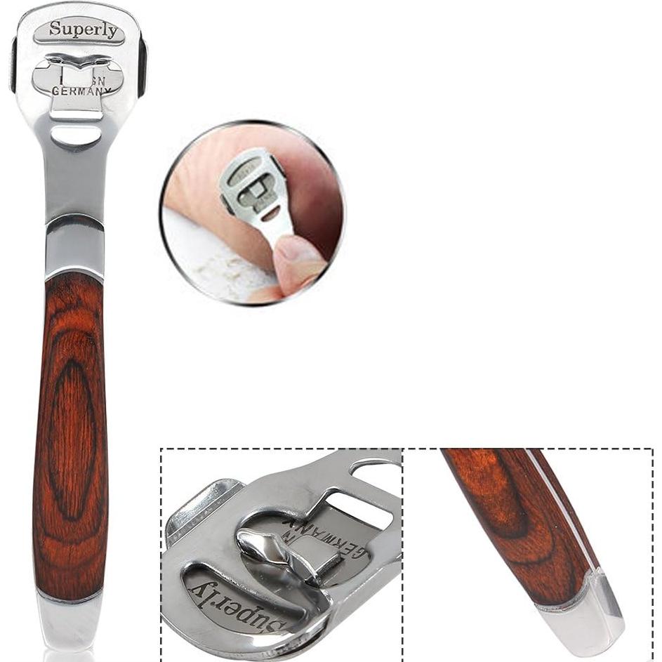 Raspador de pies TMISHION de acero inoxidable con cuchillas