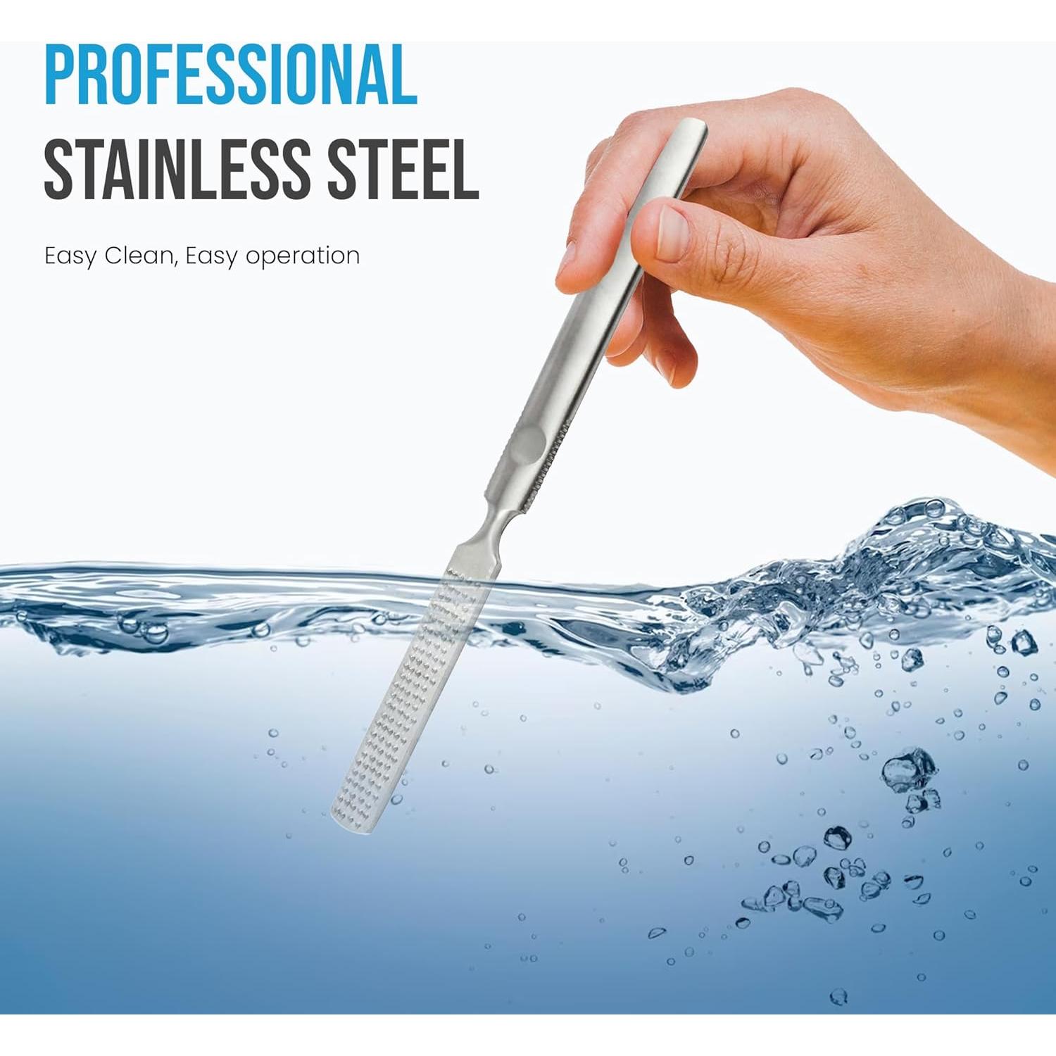 Raspador de Pies Profesional Krisp Beauty 17.78 cm Acero Inoxidable