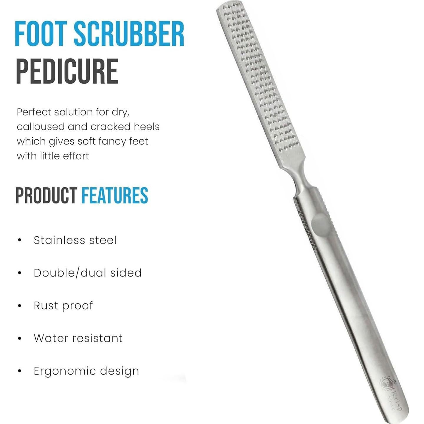 Raspador de Pies Profesional Krisp Beauty 17.78 cm Acero Inoxidable