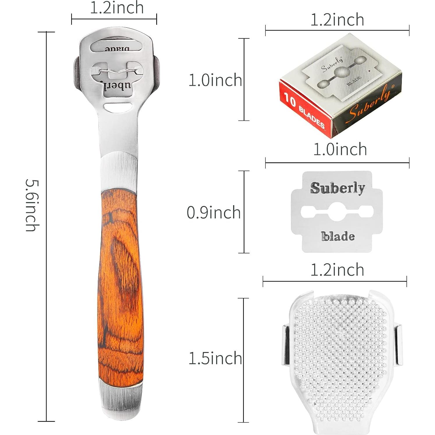 Juego de Rasurador de Callos Jutoe-7 con 50 Cuchillas y Lima