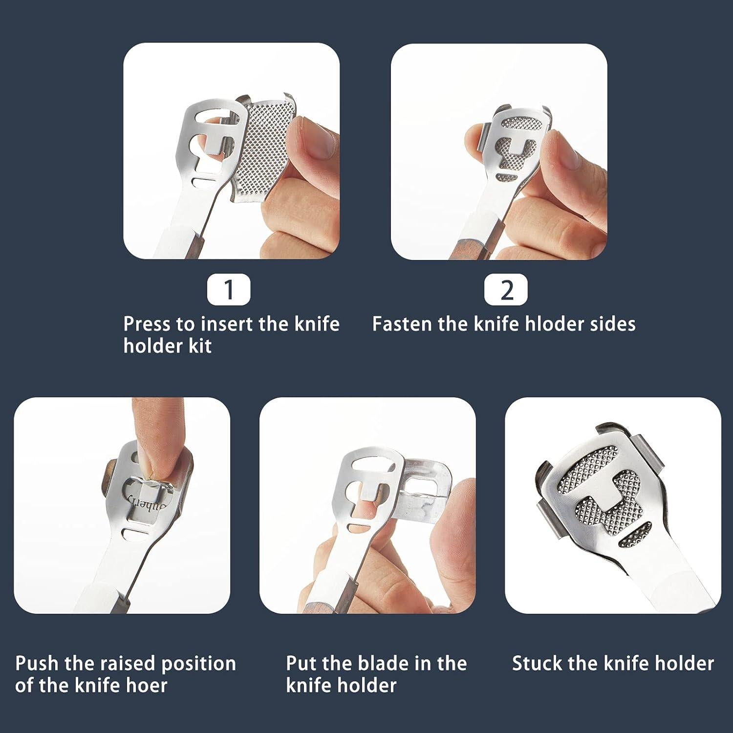 Juego de Rasurador de Callos Jutoe-7 con 50 Cuchillas y Lima