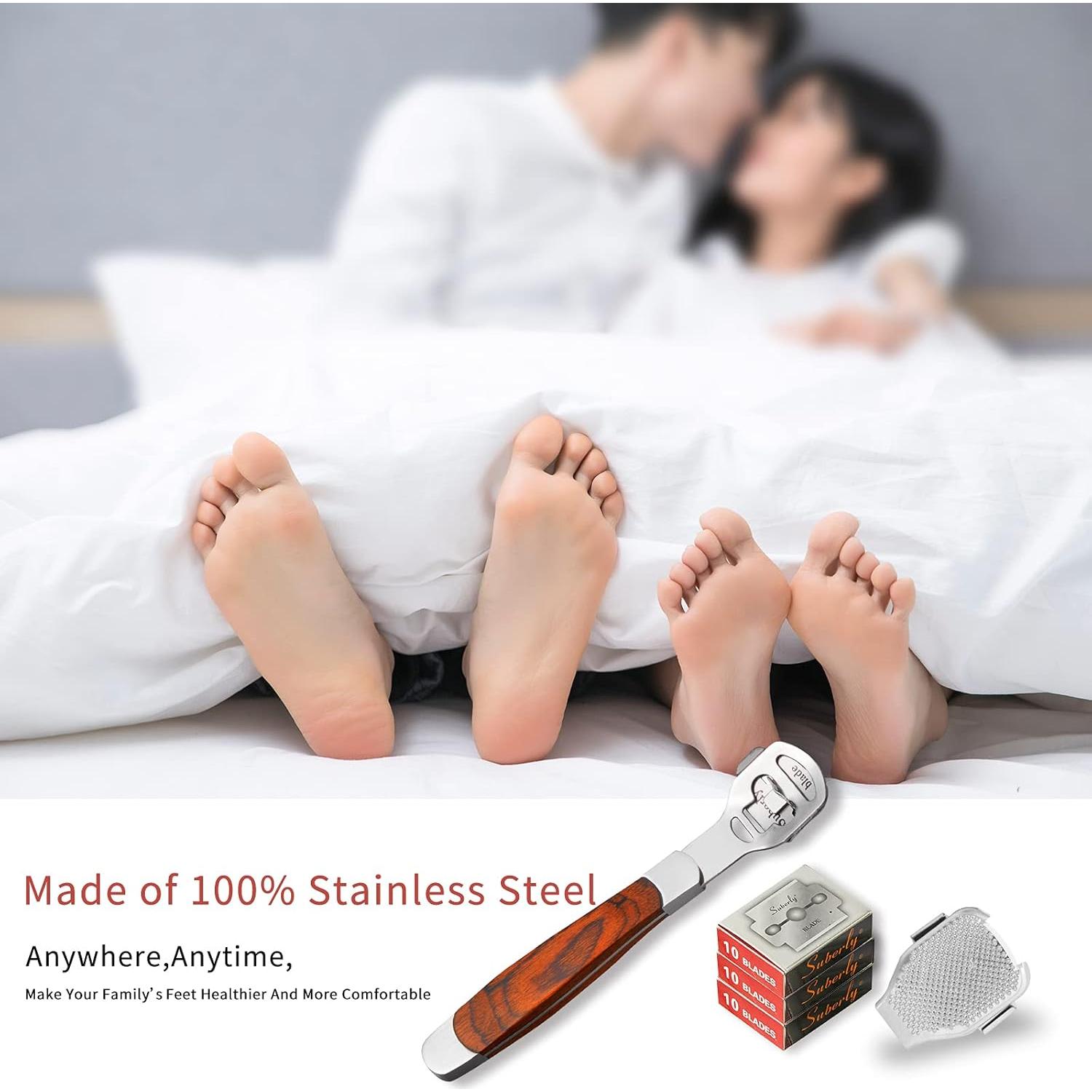 Juego de Rasurador de Callos Jutoe-7 con 50 Cuchillas y Lima