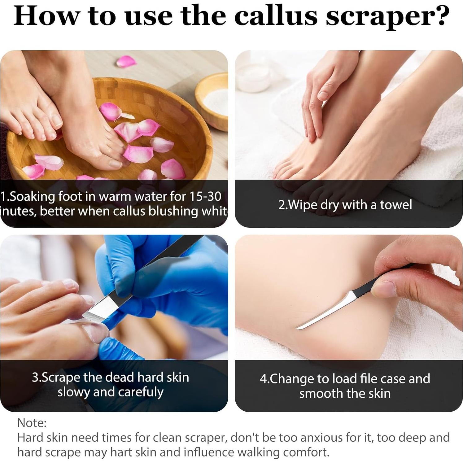 Kit de Pedicura Profesional HJZHII 6 Piezas Acero Inoxidable