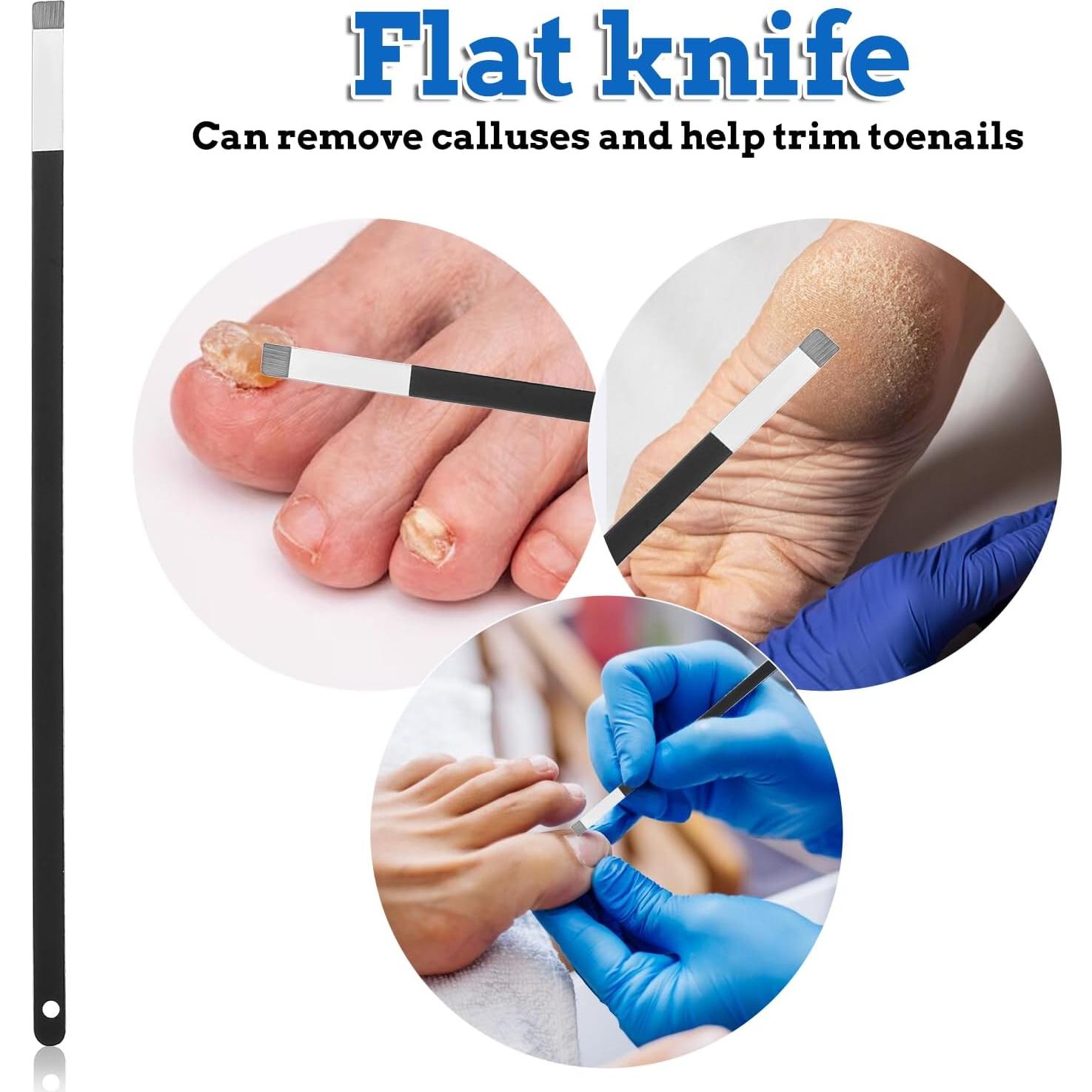 Juego de 4 Herramientas de Pedicura FdcLixuvol Acero Inoxidable