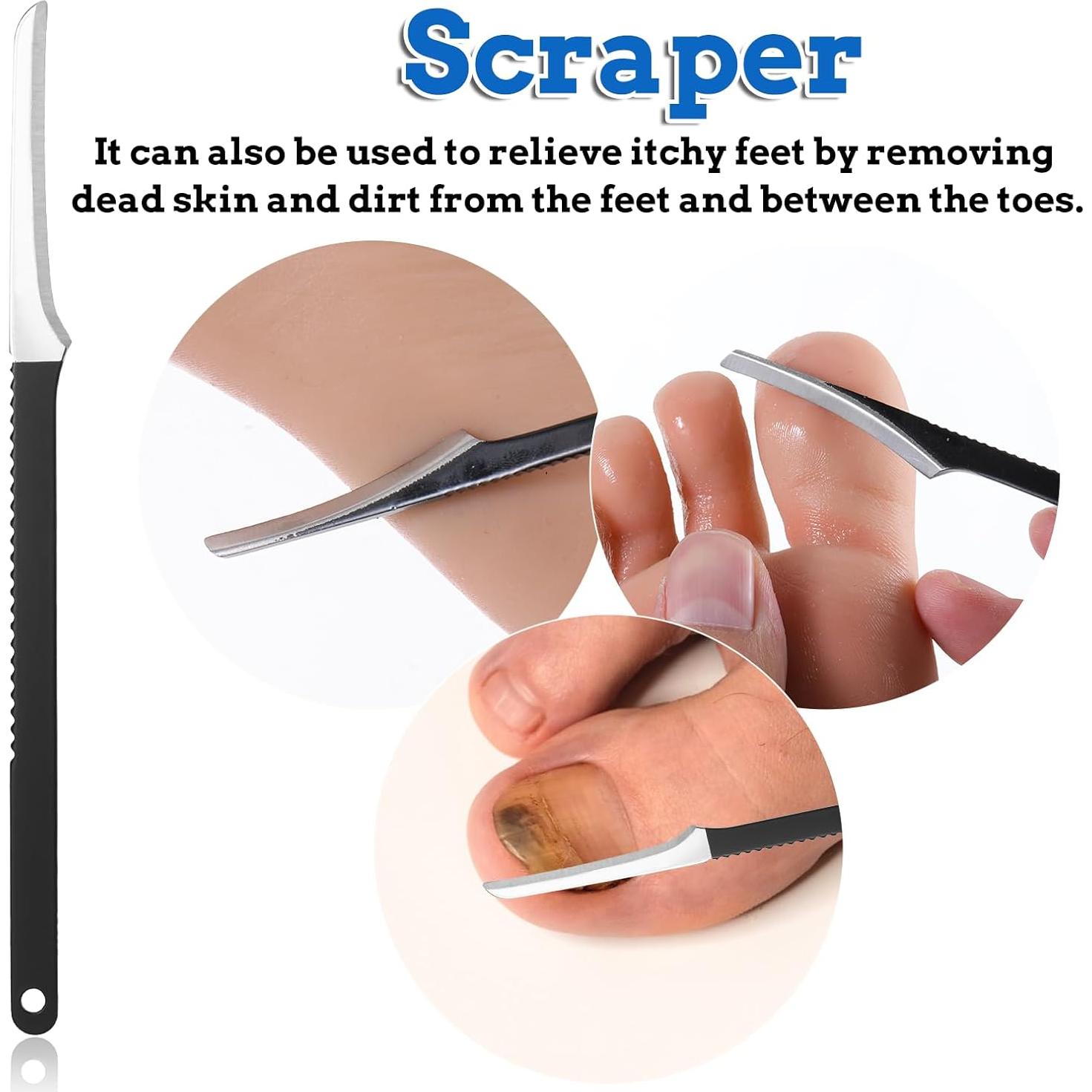 Juego de 4 Herramientas de Pedicura FdcLixuvol Acero Inoxidable