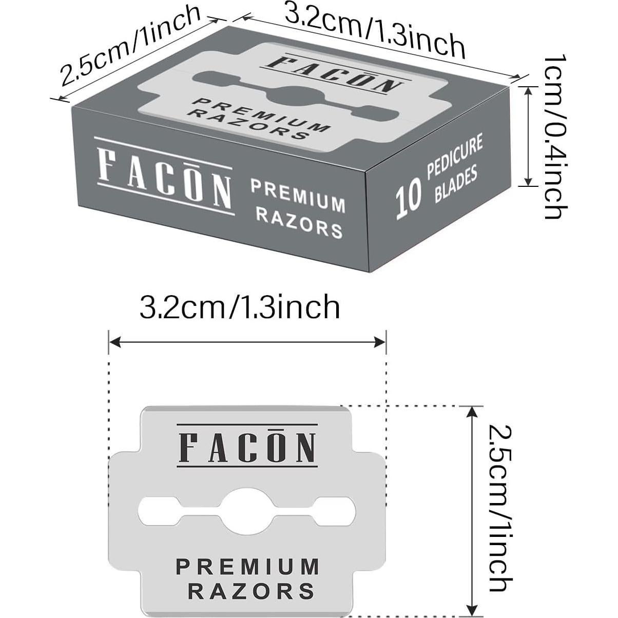 Cuchillas de Repuesto Facón Platinum Acero Inoxidable 50 Unidades