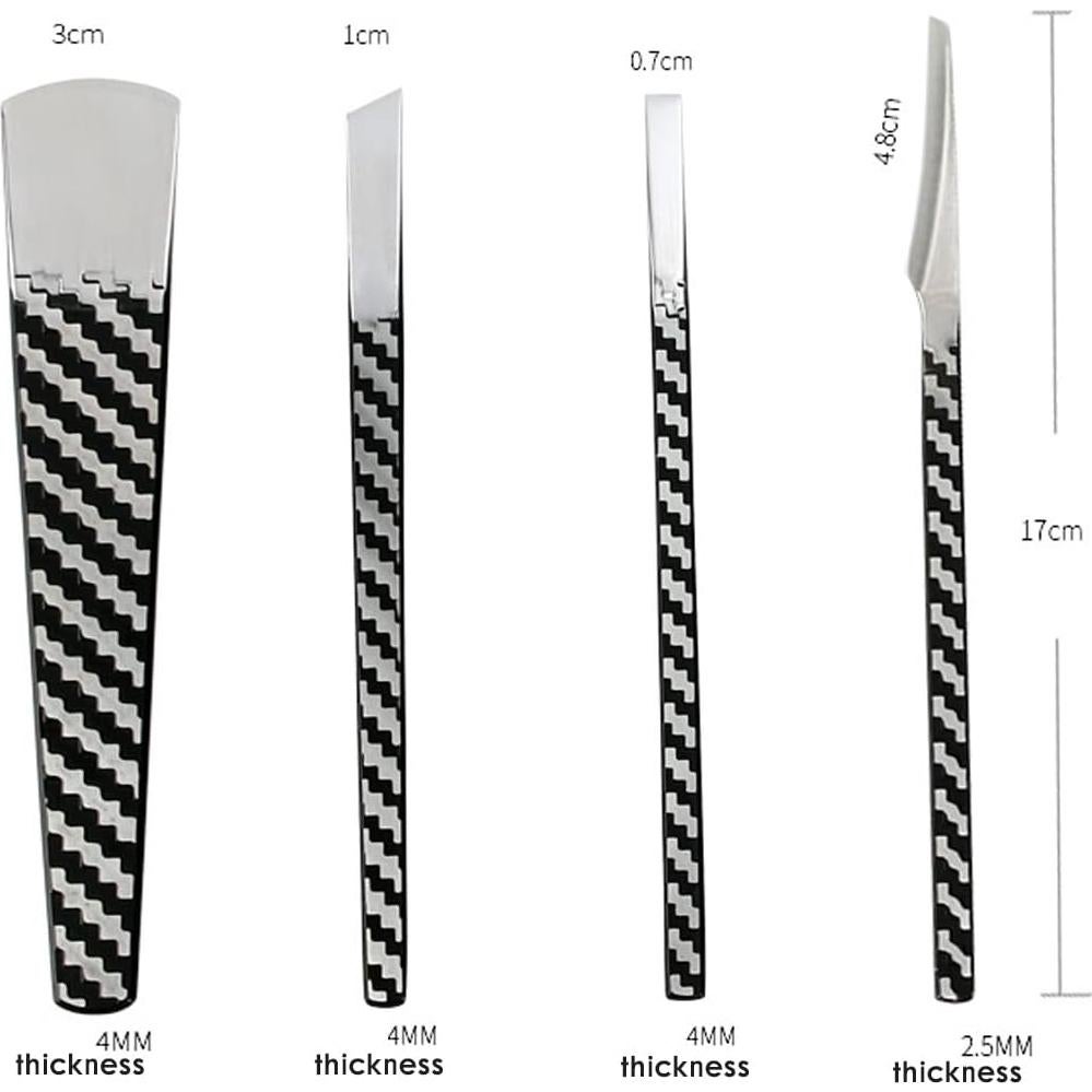 Juego de 4 cuchillos de pedicura WANLIAN para uñas encarnadas