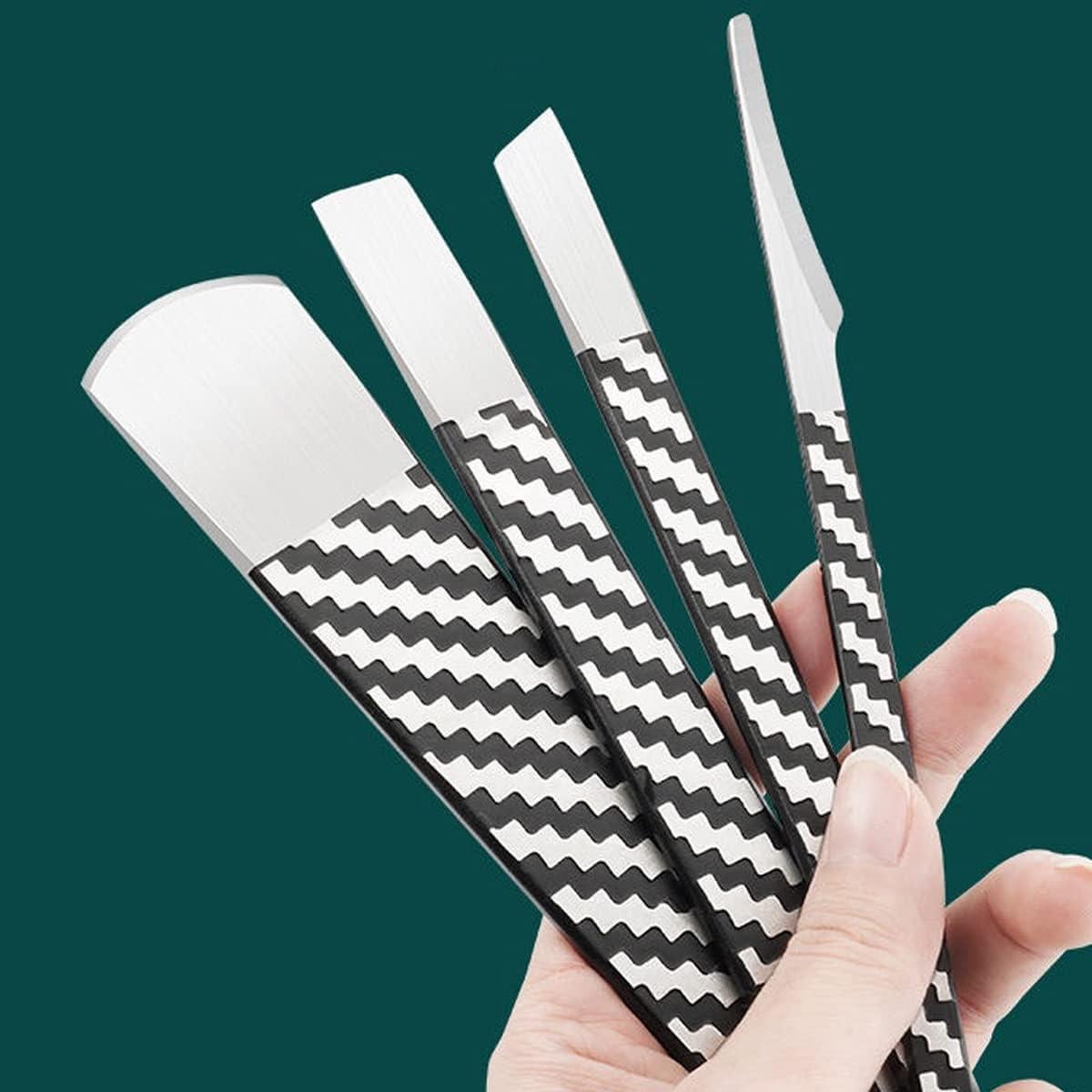 Juego de 4 cuchillos de pedicura WANLIAN para uñas encarnadas