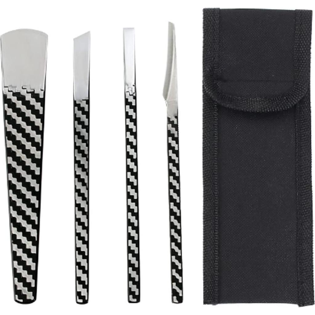 Juego de 4 cuchillos de pedicura WANLIAN para uñas encarnadas