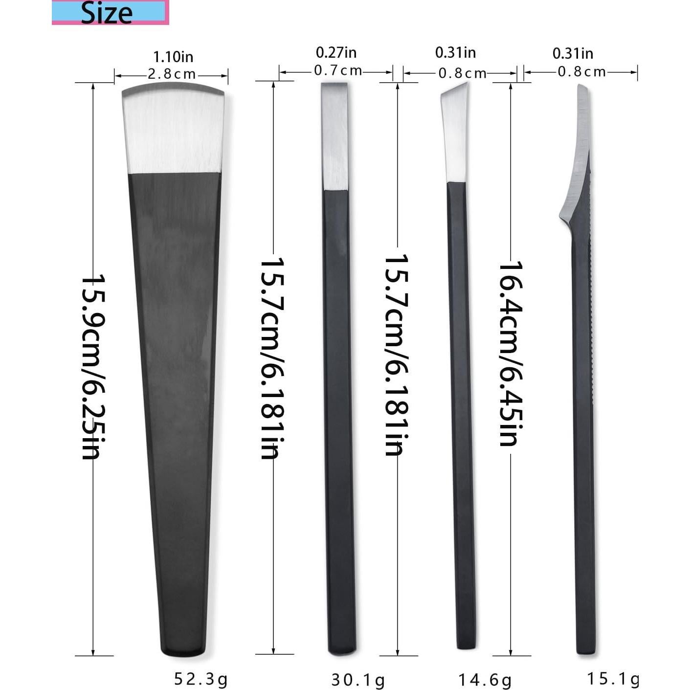 Juego de Cuchillos para Pedicura 4 Piezas WenTigDY