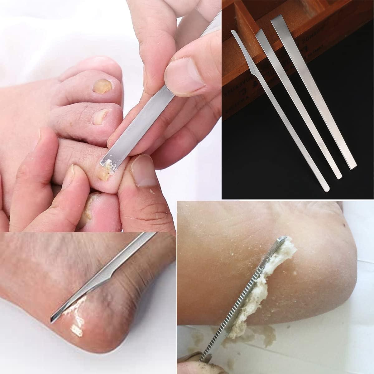Juego de cuchillos de pedicura WANLIAN 3 piezas acero inoxidable