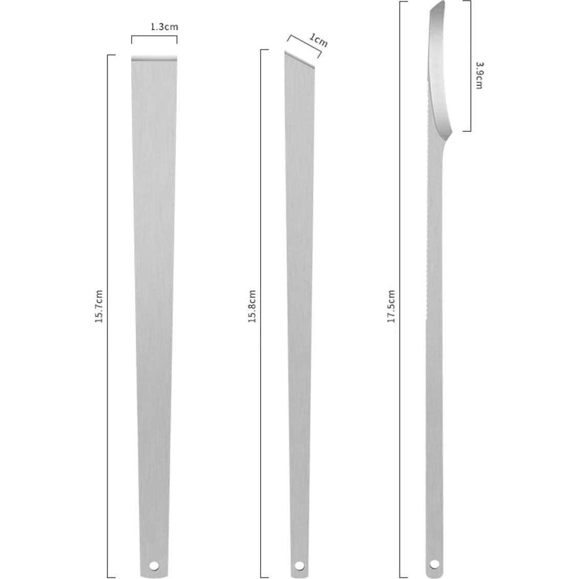 Juego de cuchillos de pedicura WANLIAN 3 piezas acero inoxidable