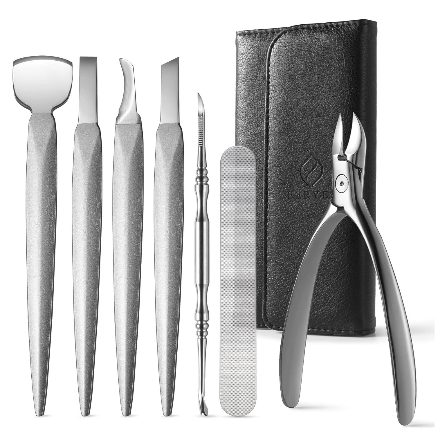 Kit de Pedicura Profesional FERYES 7PCS - Cuchillos Afilados