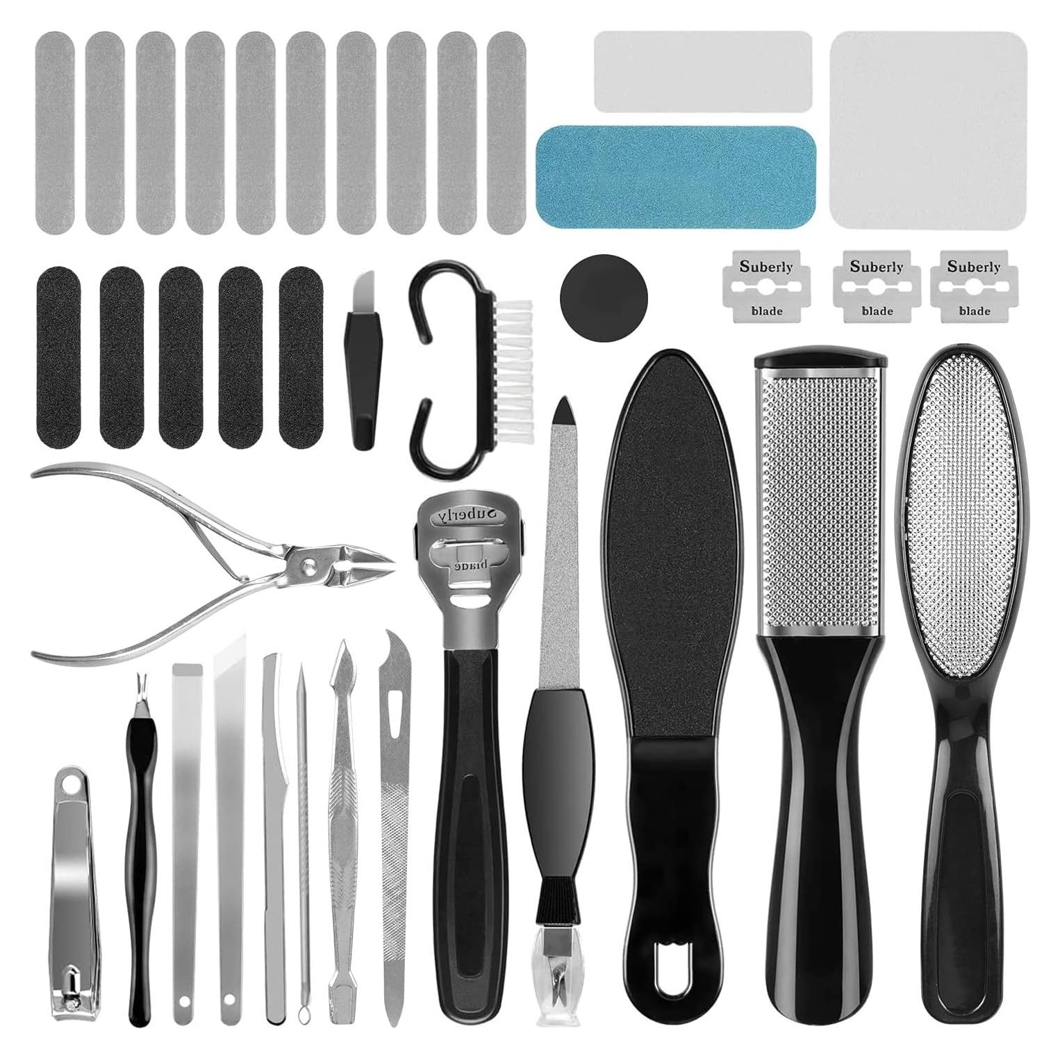 Kit de Pedicura Profesional Rosmax 36 Herramientas Acero Inoxidable