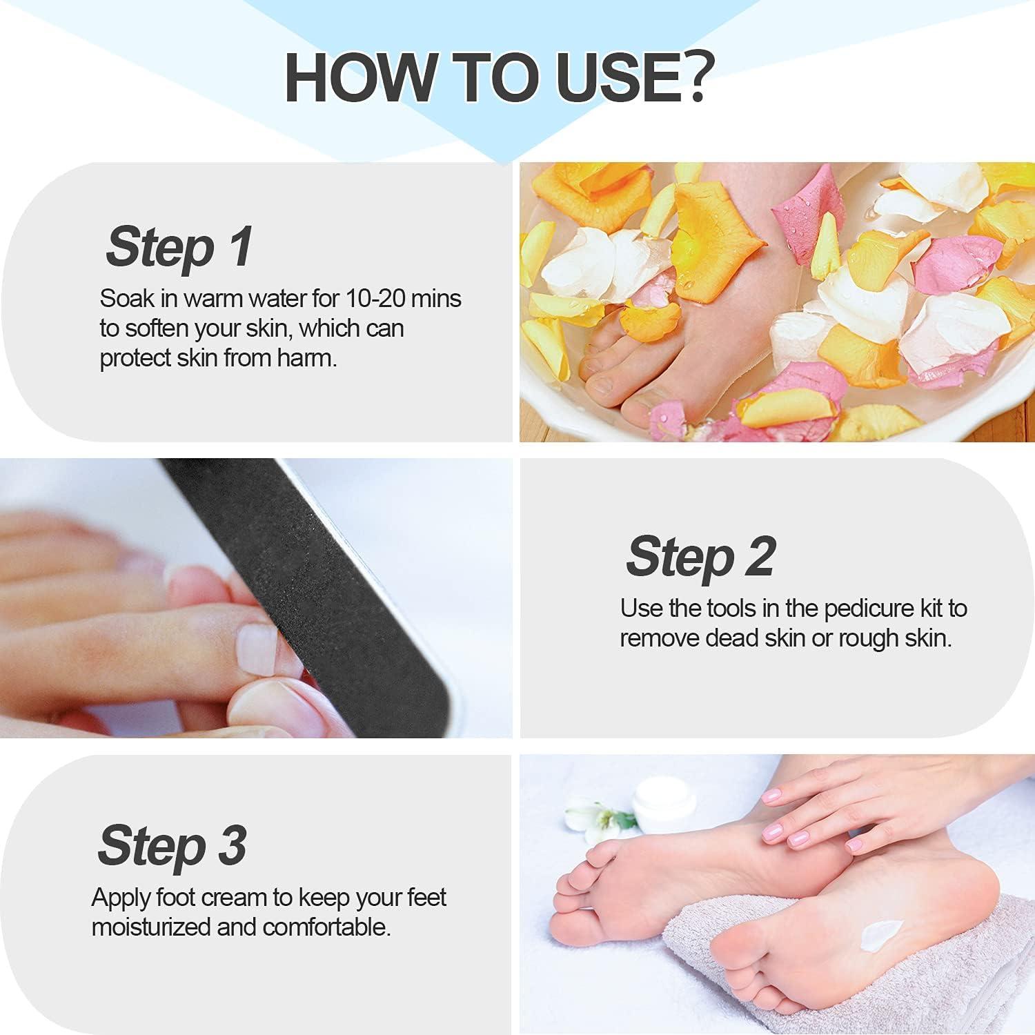 Kit de Pedicura Profesional Rosmax 36 Herramientas Acero Inoxidable