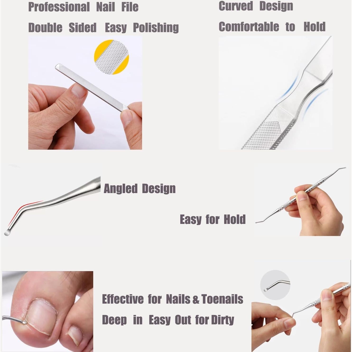 Kit de Cuidado de Pies 29PCS CHICREEN - Acero Inoxidable