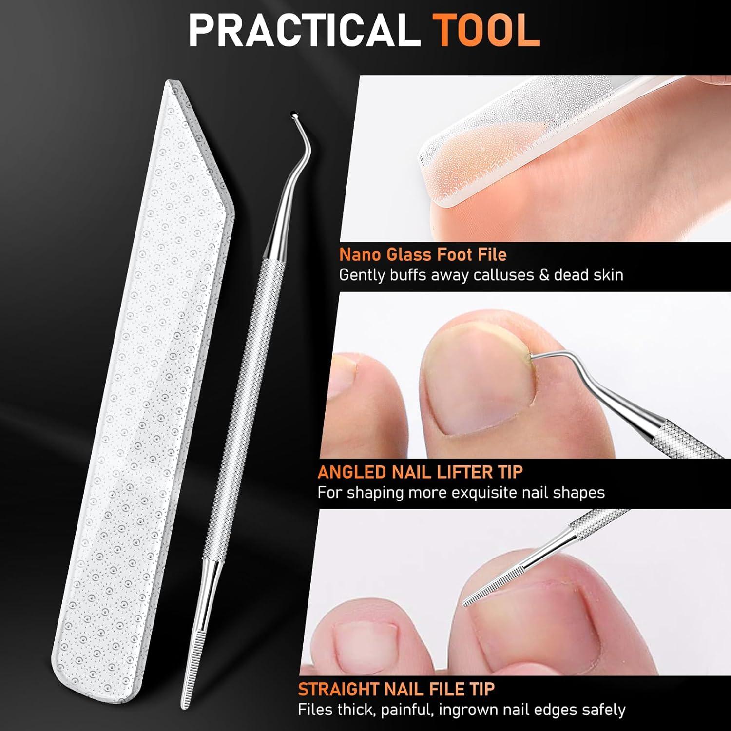 Kit de Pedicura Profesional 7 Piezas DRMODE - Cortauñas y Cuchillos