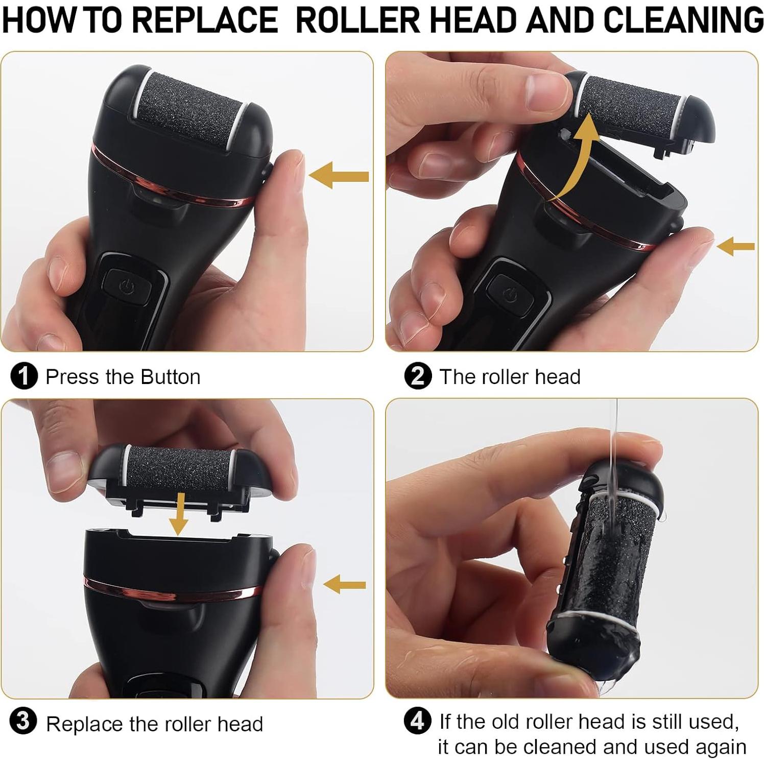 6 Piezas Cabezal de Rodillo Reemplazo Shizhou para Pedicura