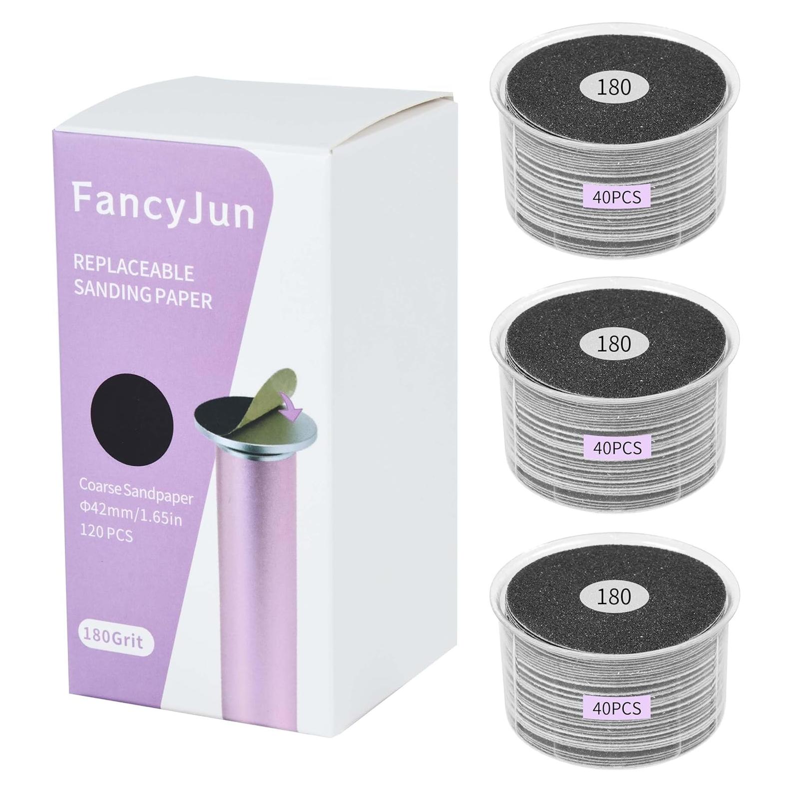 120 Discos de Lija 180 Granos Finos FancyJun para Callos