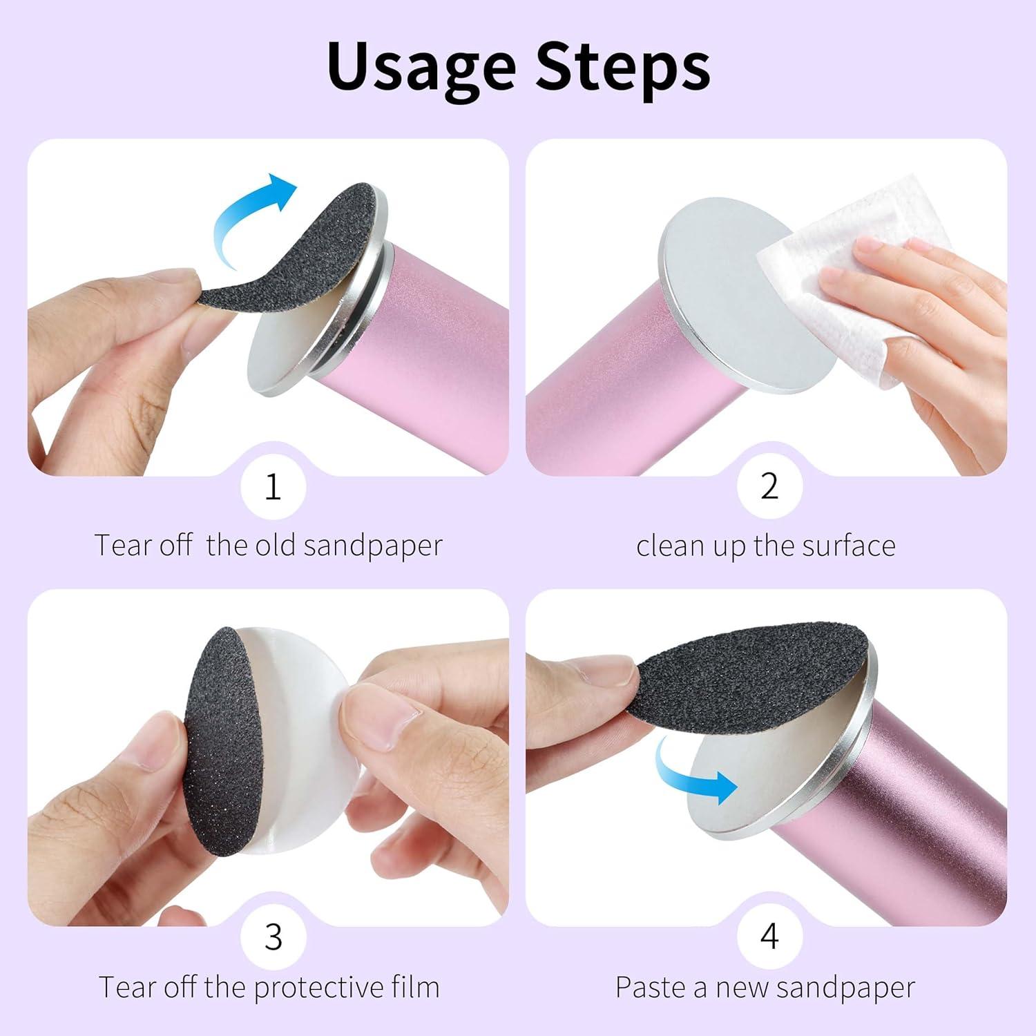 120 Discos de Lija 180 Granos Finos FancyJun para Callos