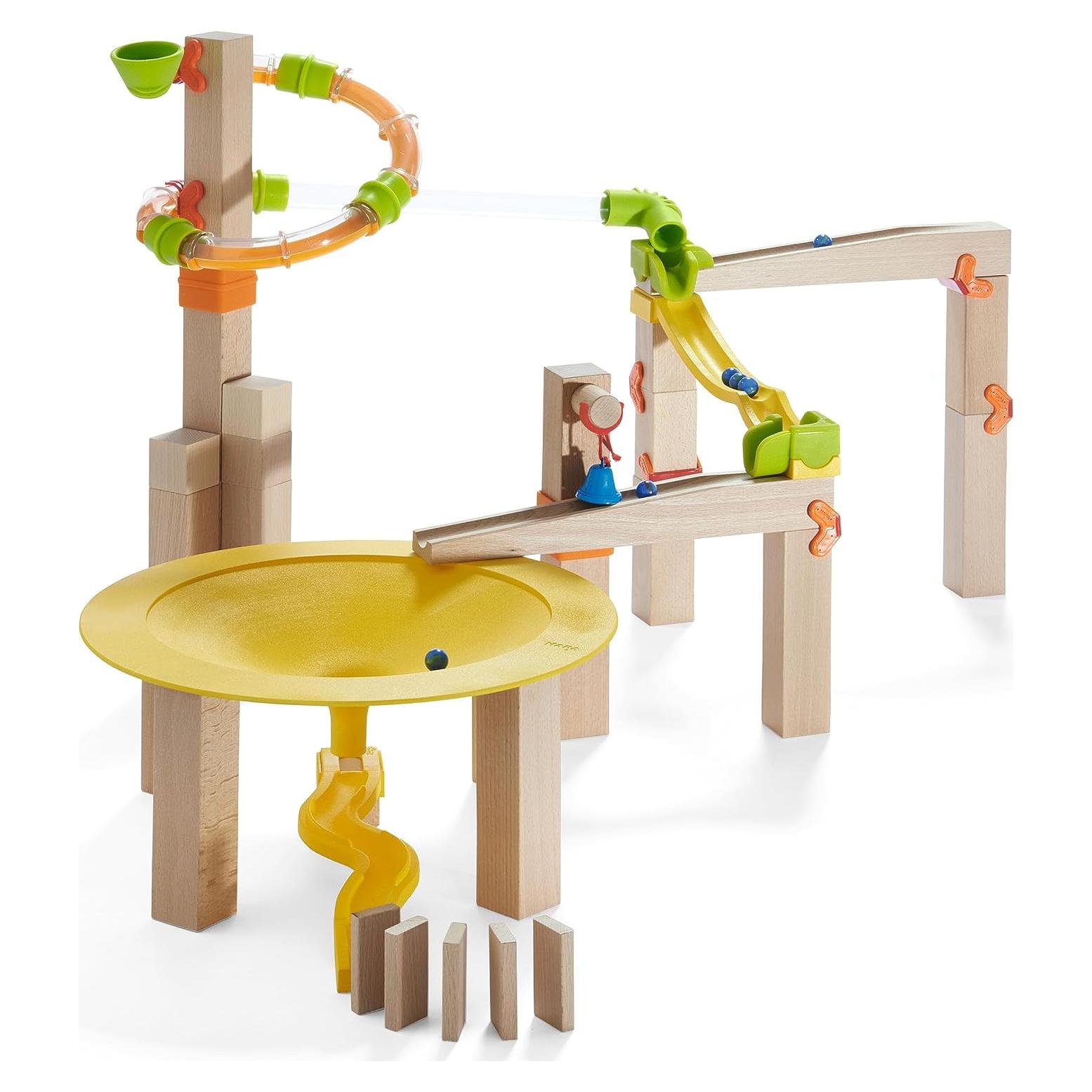 HABA Pista de Bolas Embudo Selva - Carrera de Canicas