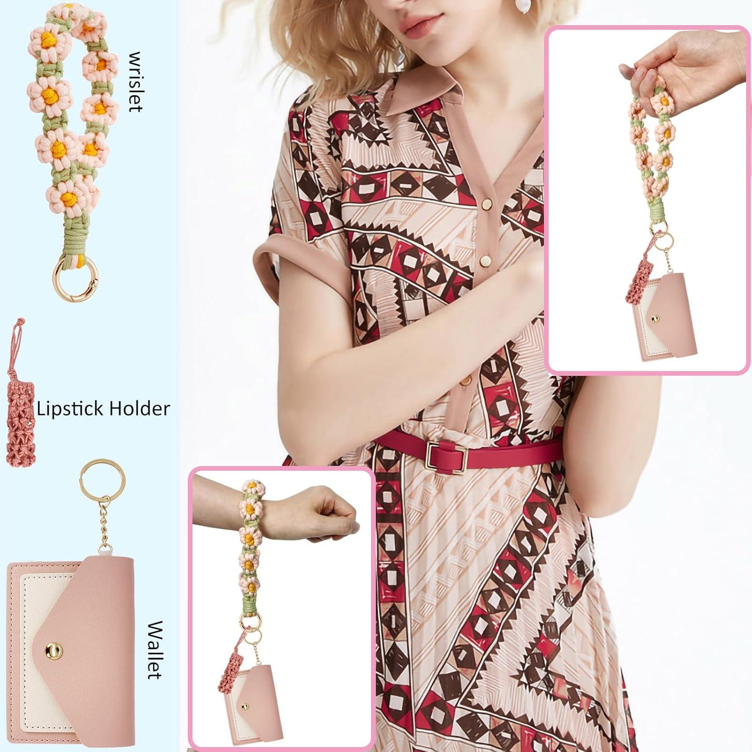 Monedero de Llave Boho BIHRTC con Pulsera y Soporte Labial