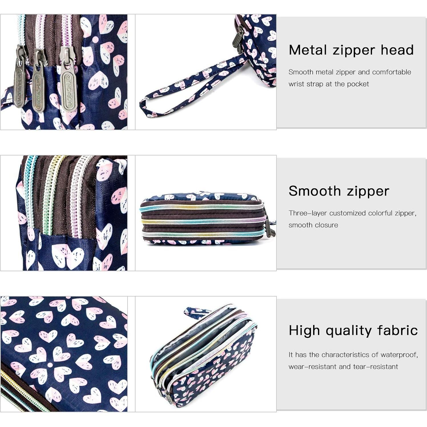 Cartera de Muñeca BIAOTIE Impermeable de Nylon F-13