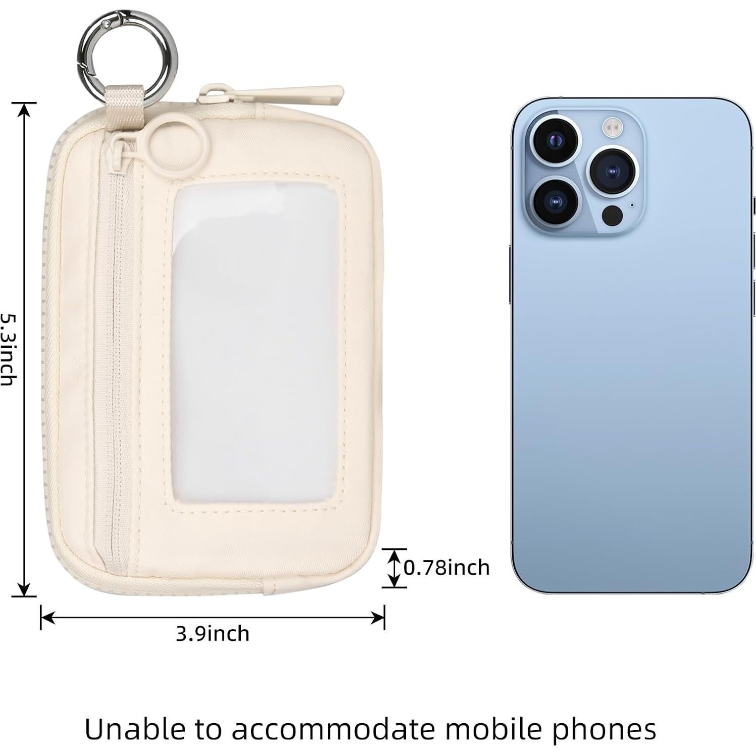 Cartera Didida Iris con Cremallera y Ventana ID Beige