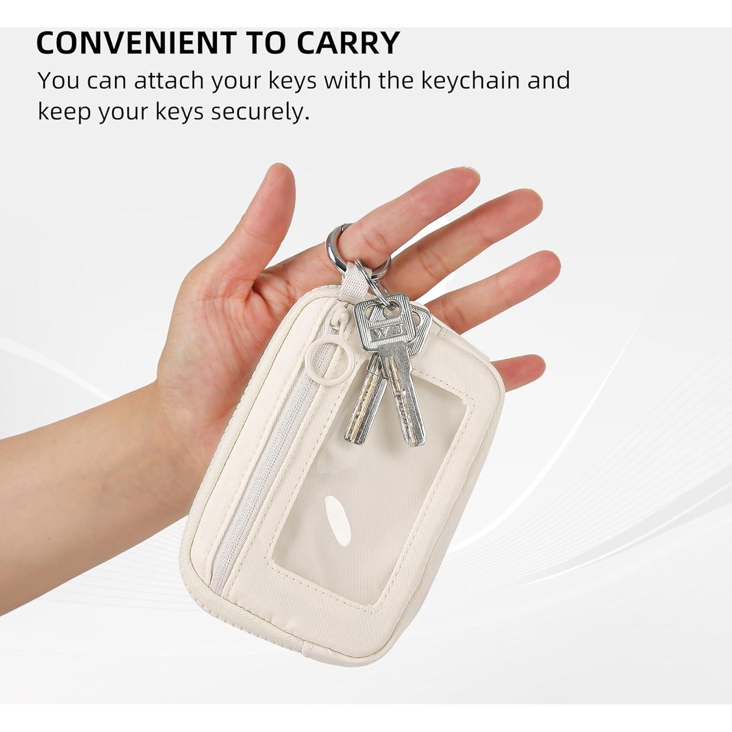 Cartera Didida Iris con Cremallera y Ventana ID Beige