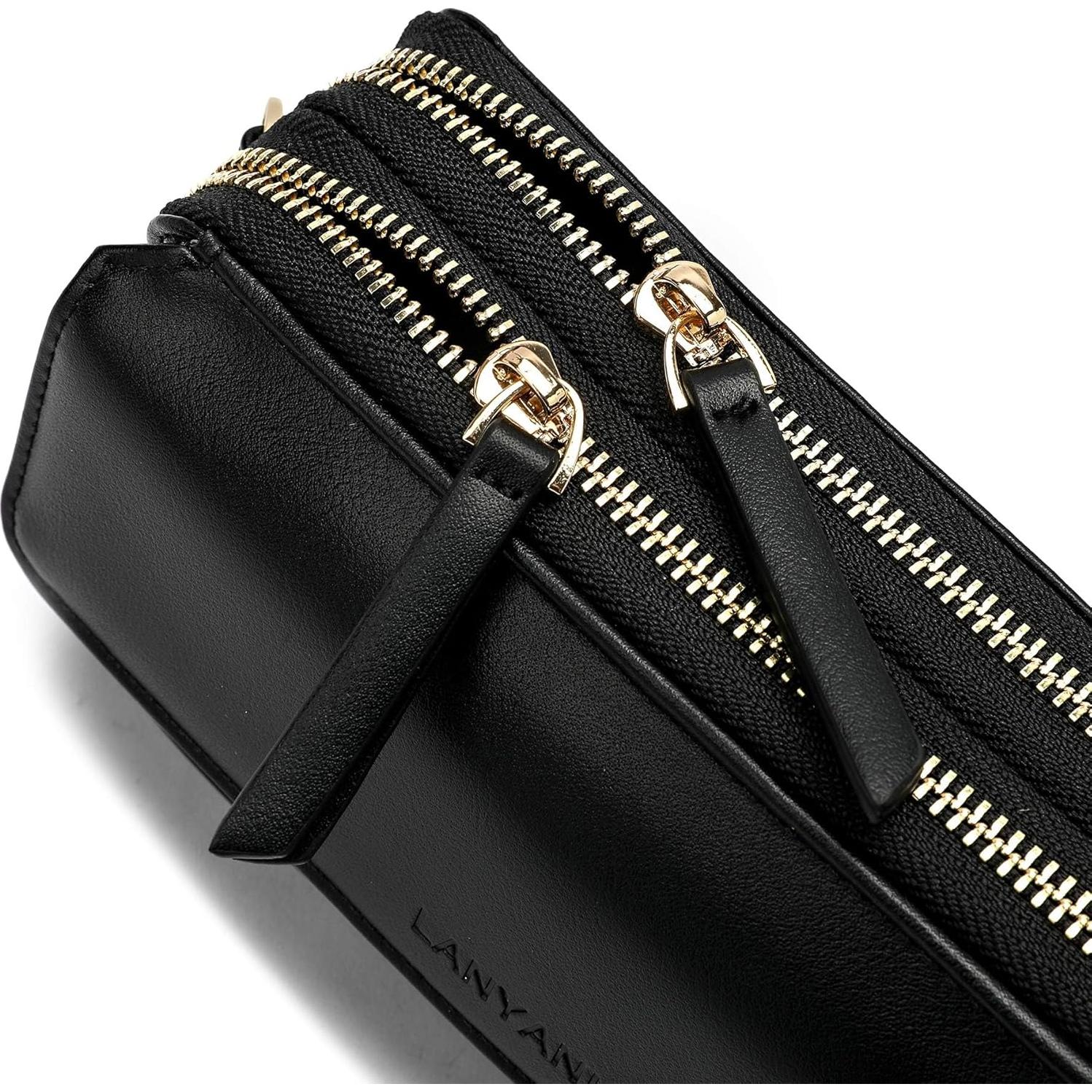 Billetera de hombro Lanyani RFID de cuero vegano para mujer