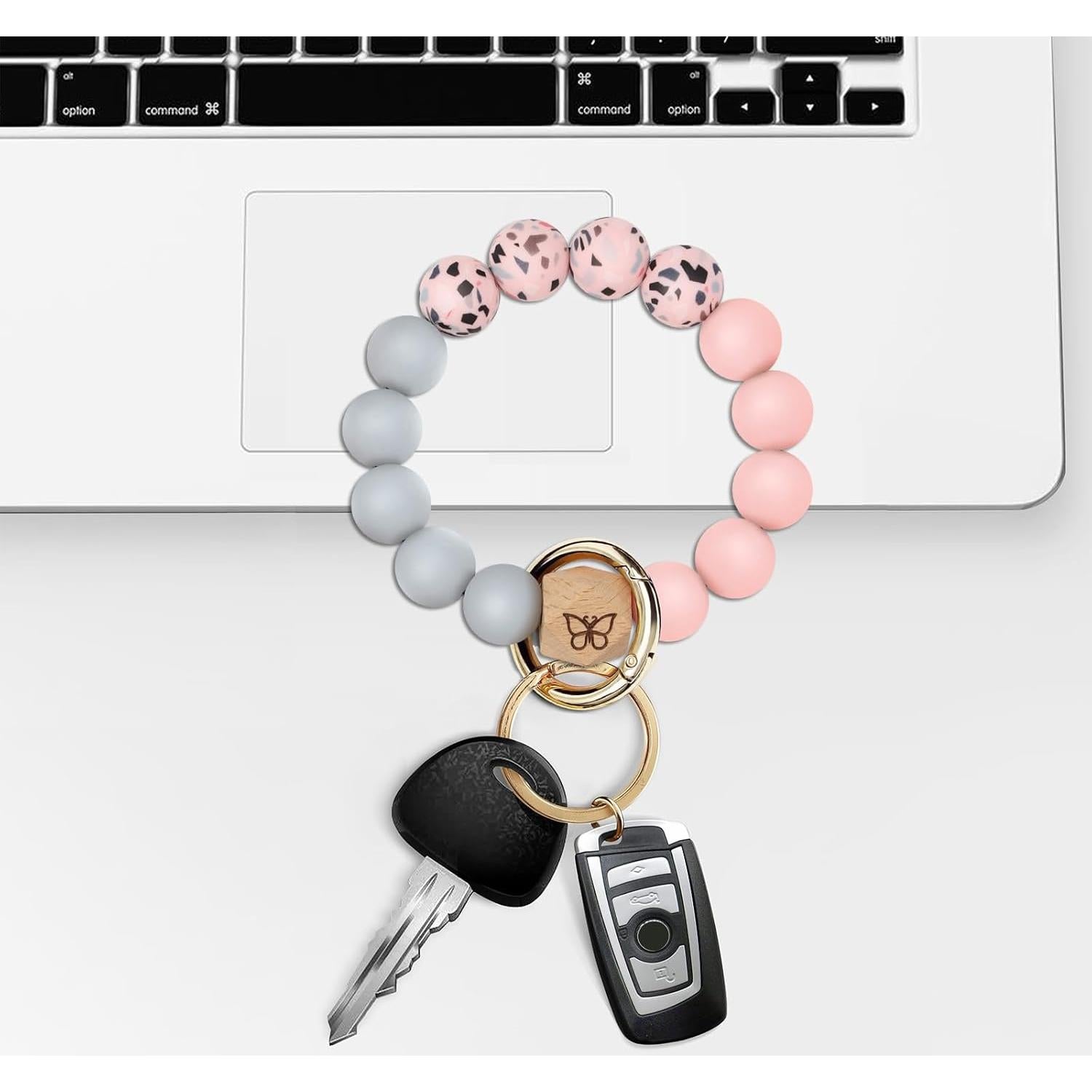 Pulsera llavero con bolsillo para tarjetas Adorve Rosa